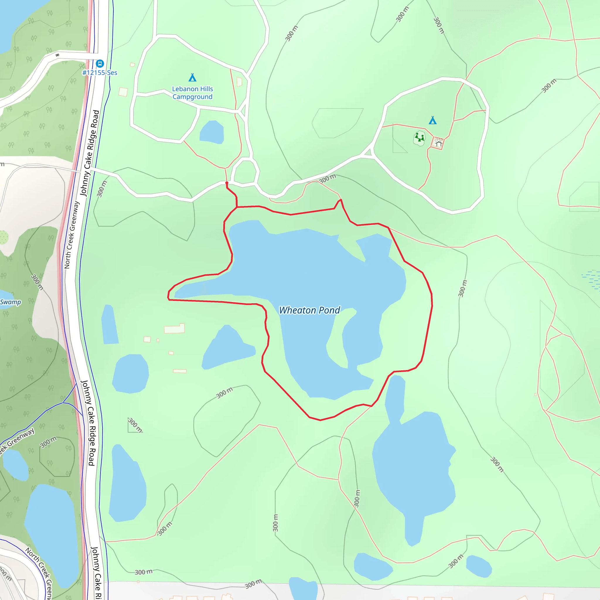 Wheaton Pond Loop mobile static map