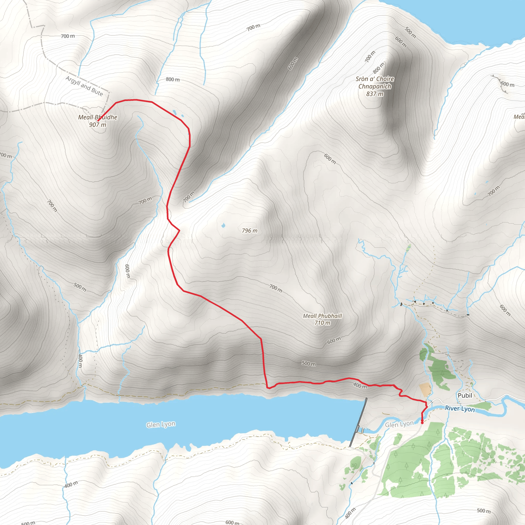 Meall Buidhe mobile static map