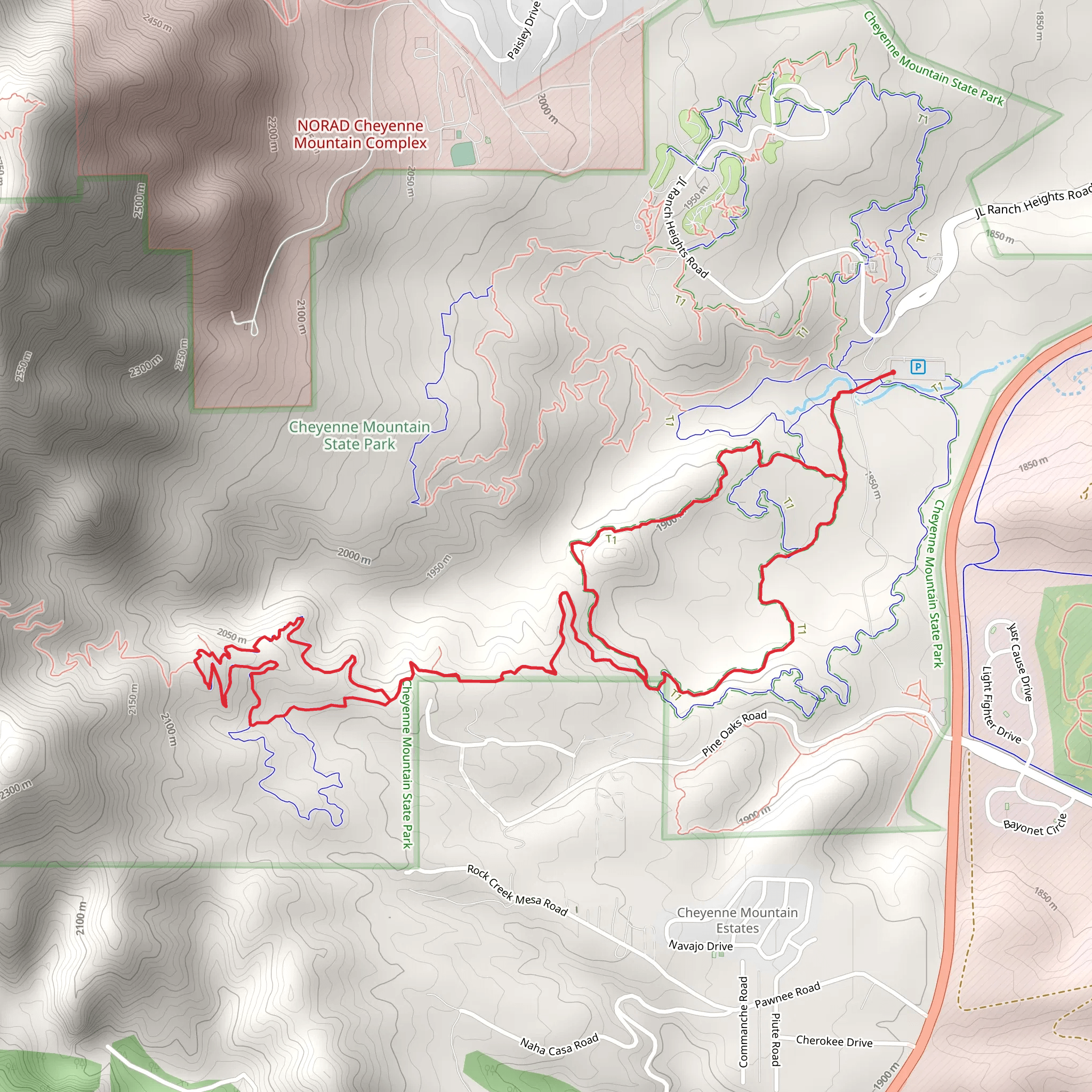 Sundance and Talon Loop Trail mobile static map