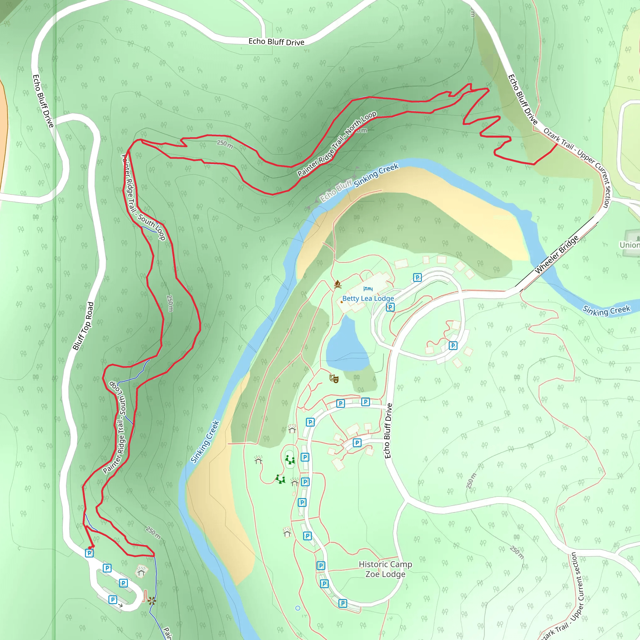 Painter Ridge Trail - South Loop mobile static map