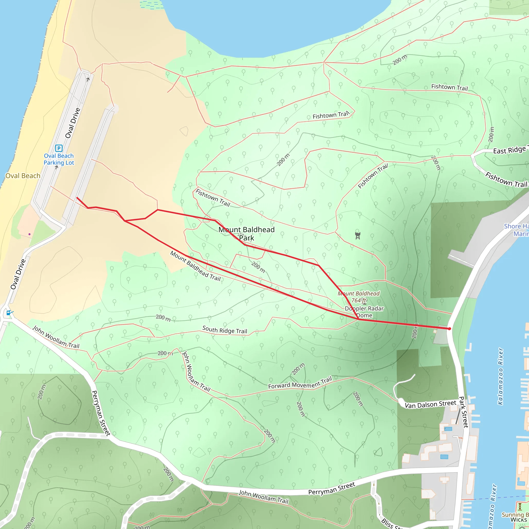 Mount Baldhead Recreation Area Loop mobile static map