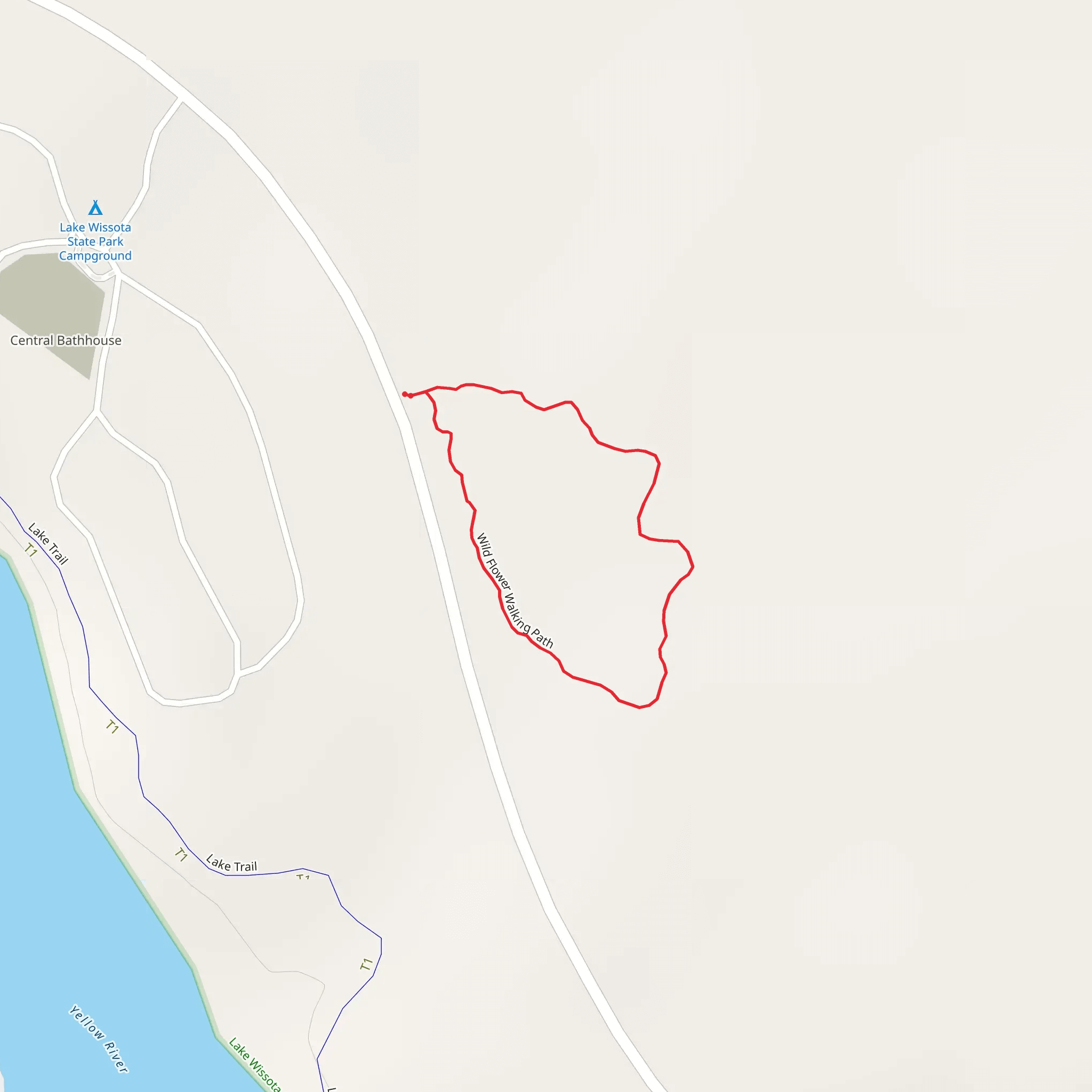 Wild Flower Walking Loop Path mobile static map