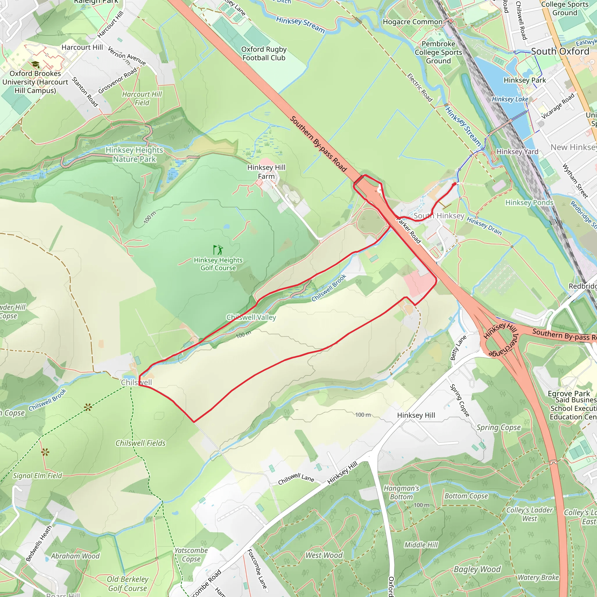 South Hinksey and Happy Valley mobile static map