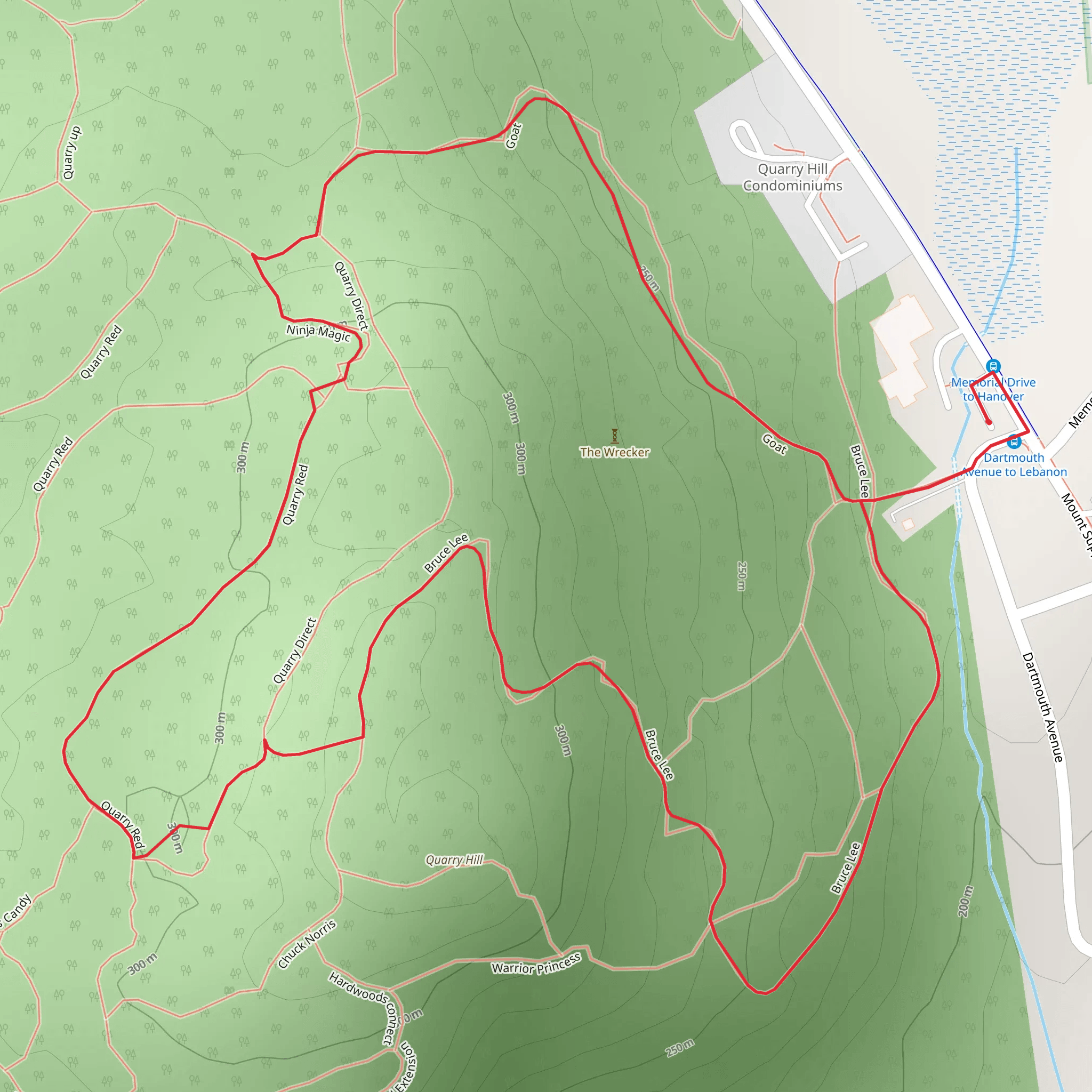 Quarry Red and Bruce Lee Loop mobile static map