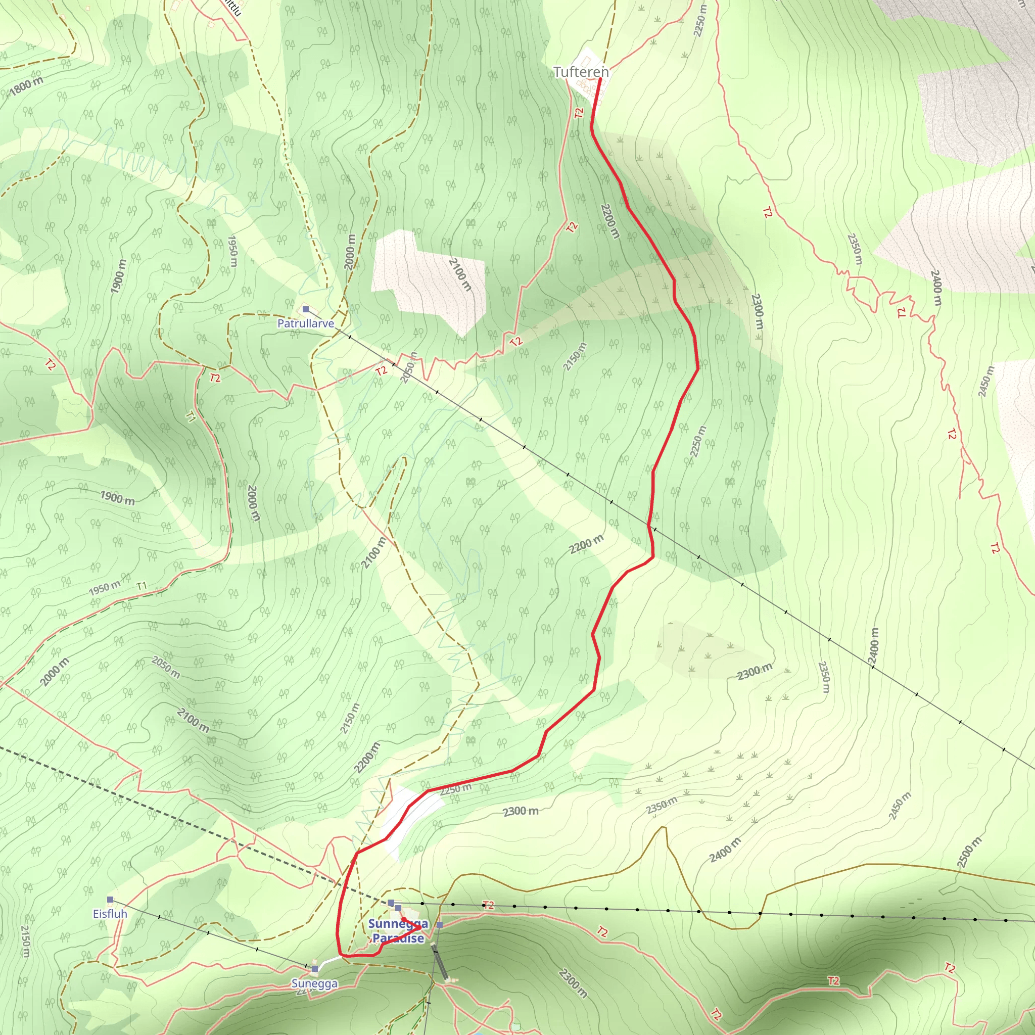 Sunnegga-Tufteren - Nr 111 mobile static map