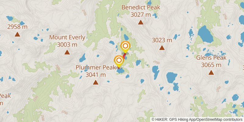 Sawtooth Loop Trail spur 2 Map