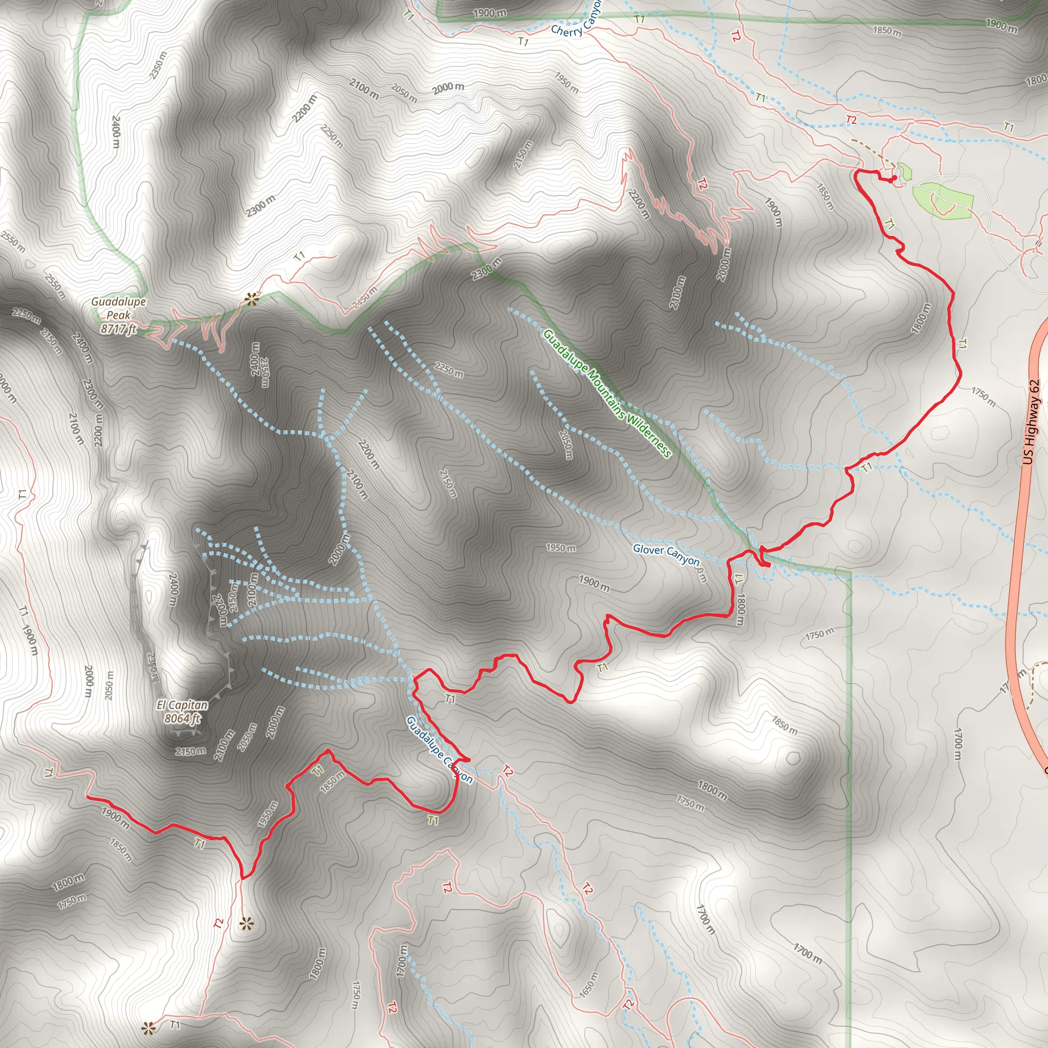 El Capitan Trail mobile static map