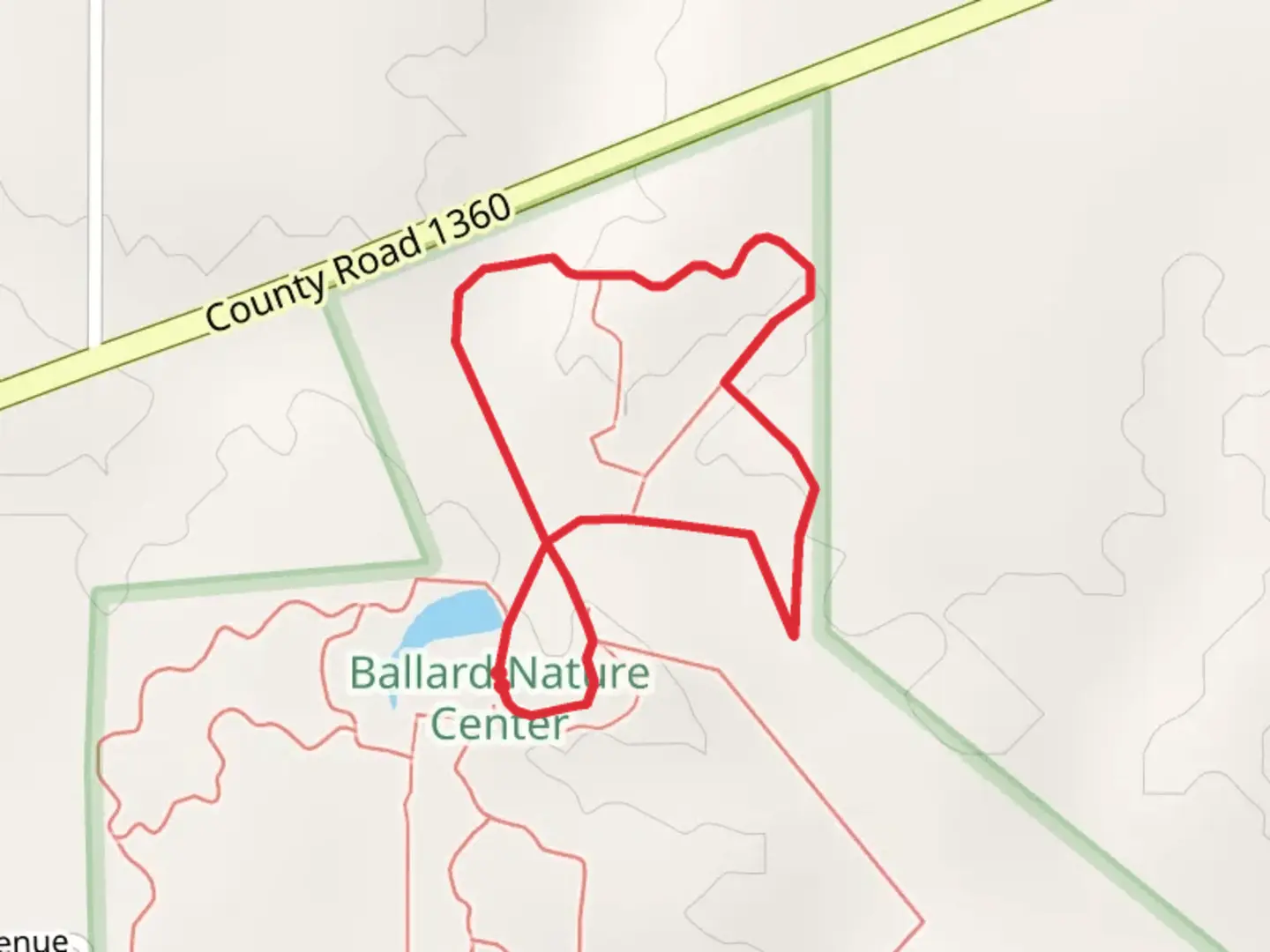 An image depicting the trail DRAFT Loop and its surrounding area.