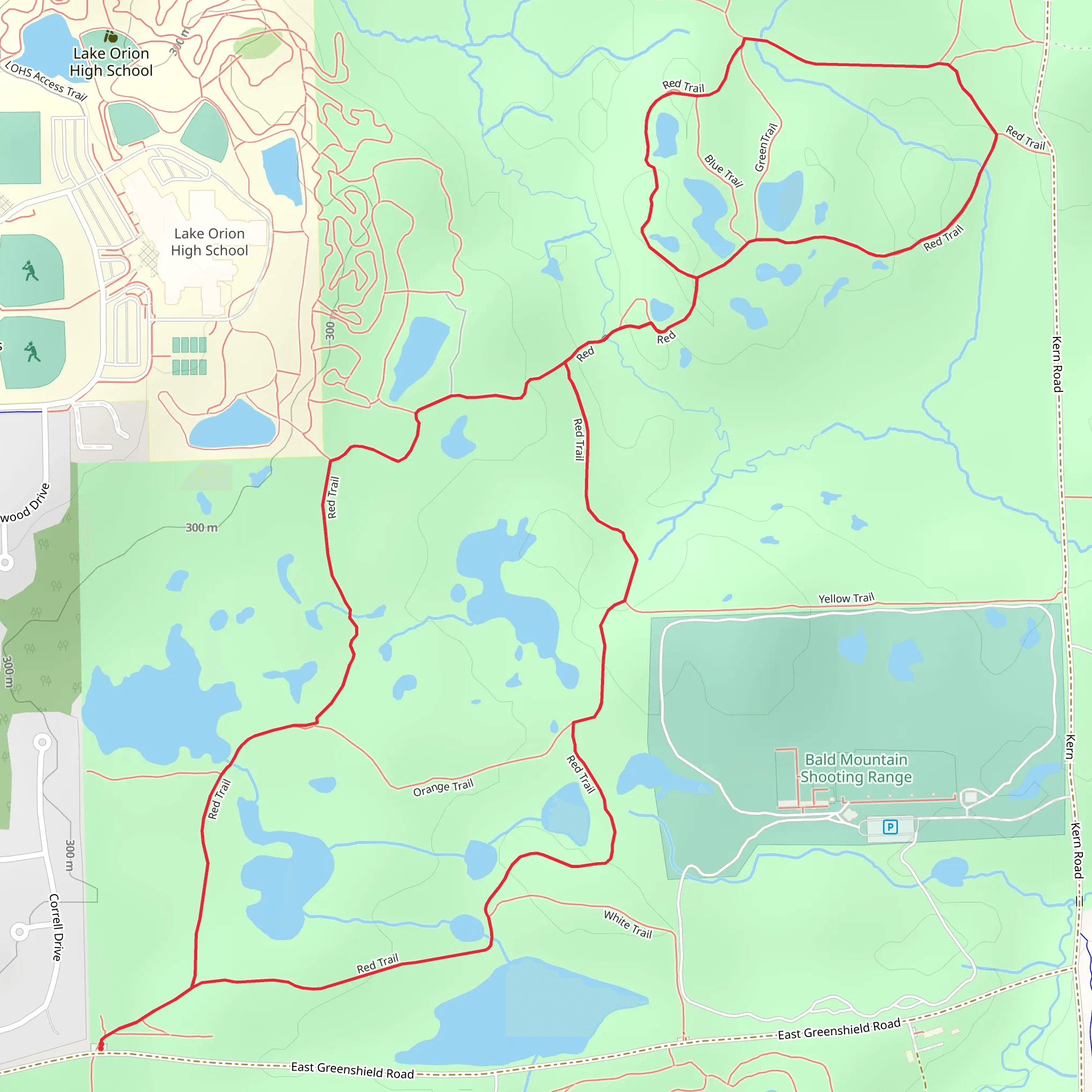 Red Loop Trail mobile static map