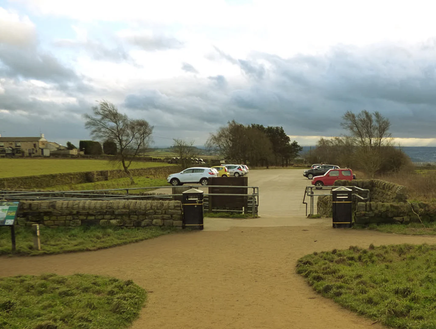 An image depicting the trail Ottey Circular Walk via Great Dib Wood and its surrounding area.
