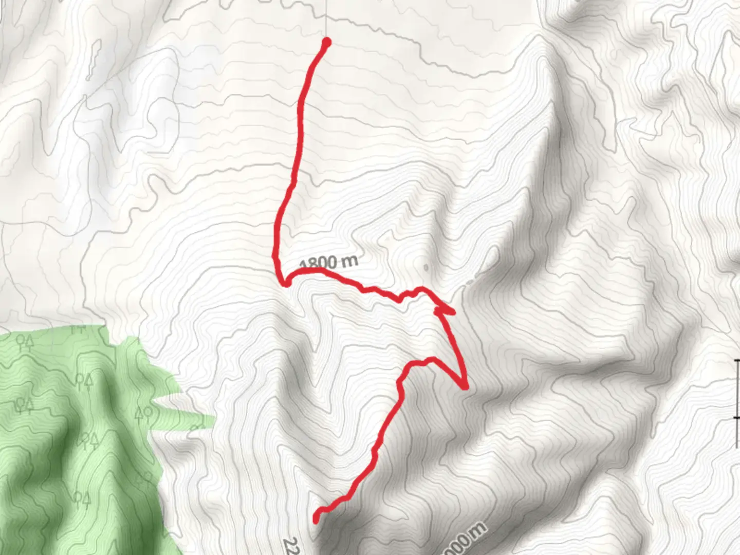An image depicting the trail Mount Ellis Ridge and its surrounding area.