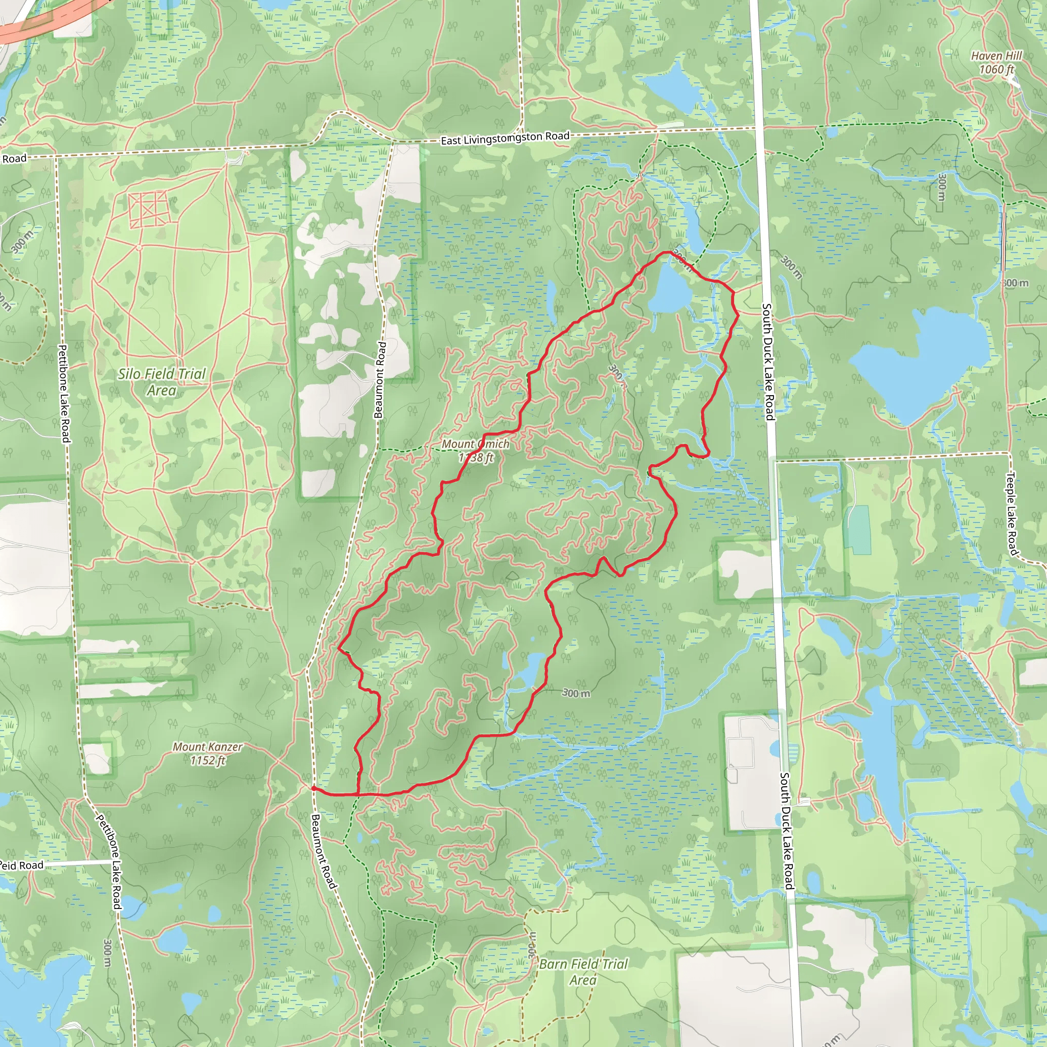 Mount Omich and West Loop mobile static map