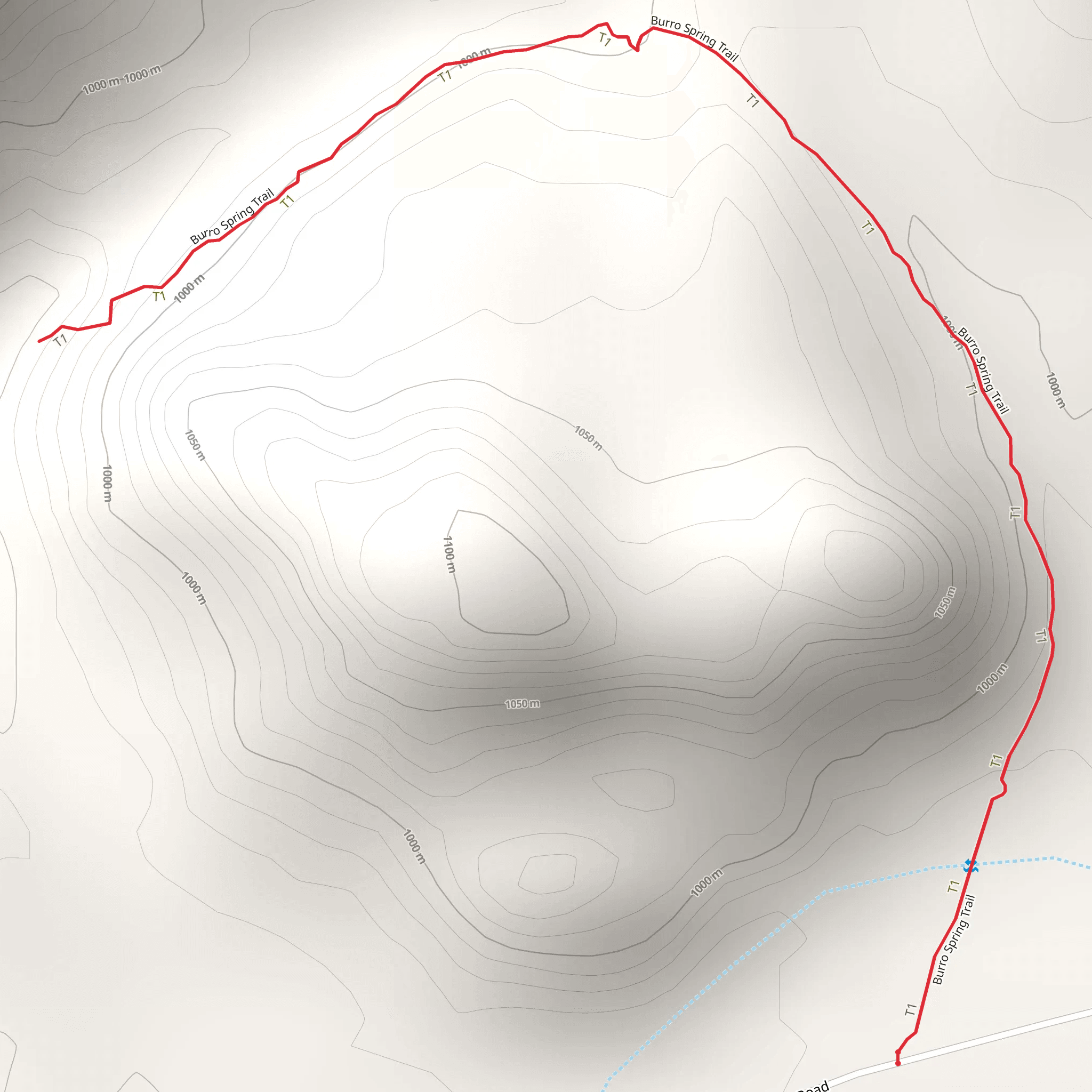 Burro Spring Trail mobile static map