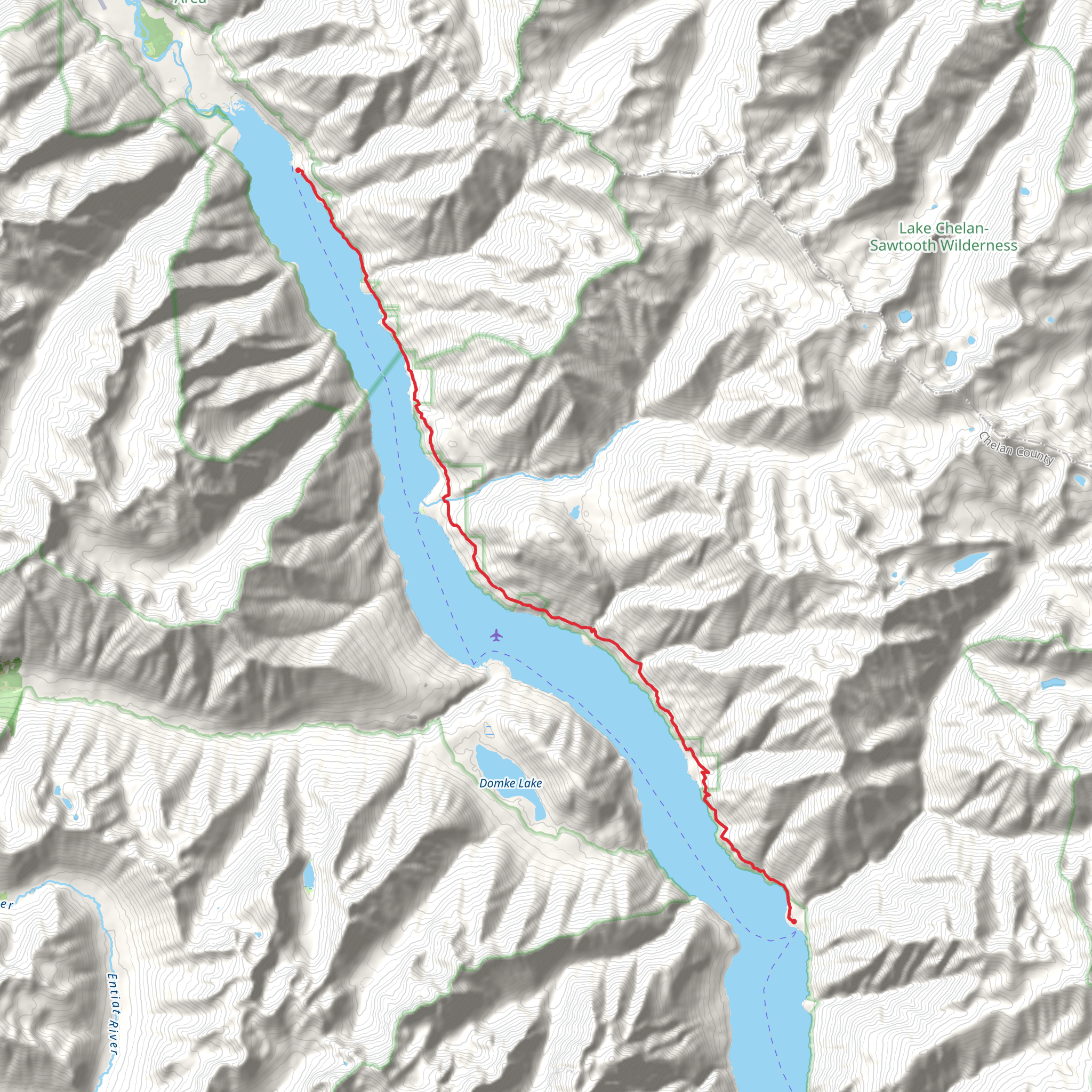 Lakeshore Chelan Trail mobile static map