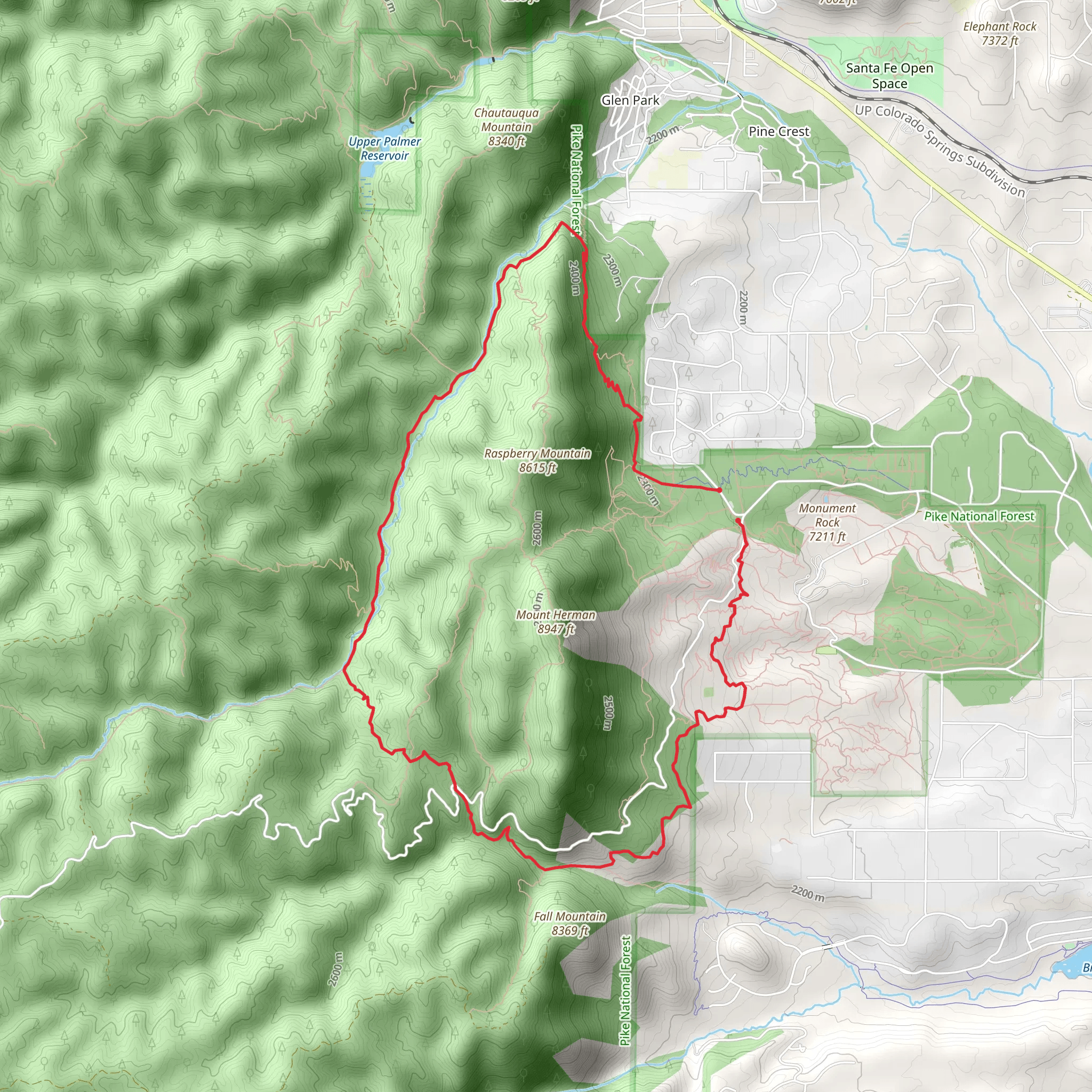 White Ghost and Monument Loop Trail mobile static map