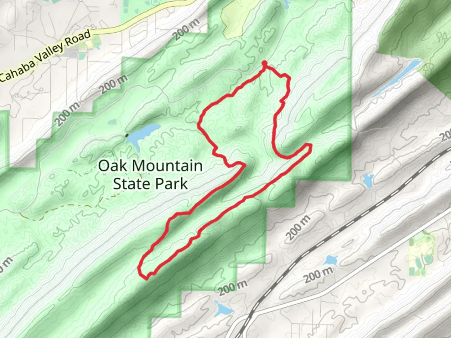 An image depicting the trail Blue and White Loop and its surrounding area.