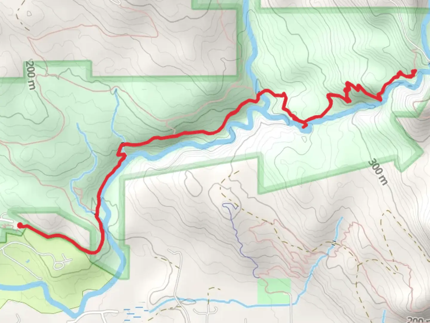 An image depicting the trail Woody Trail and its surrounding area.