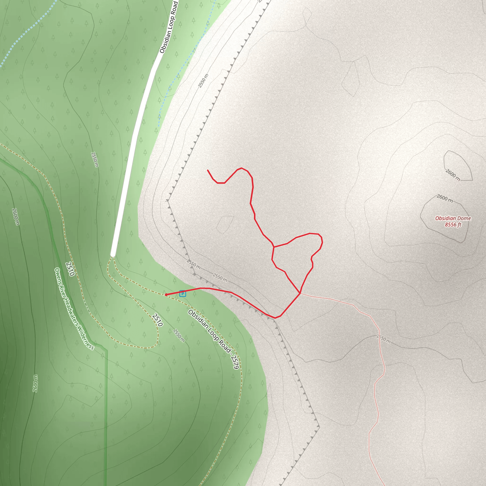 Obsidian Loop Road mobile static map