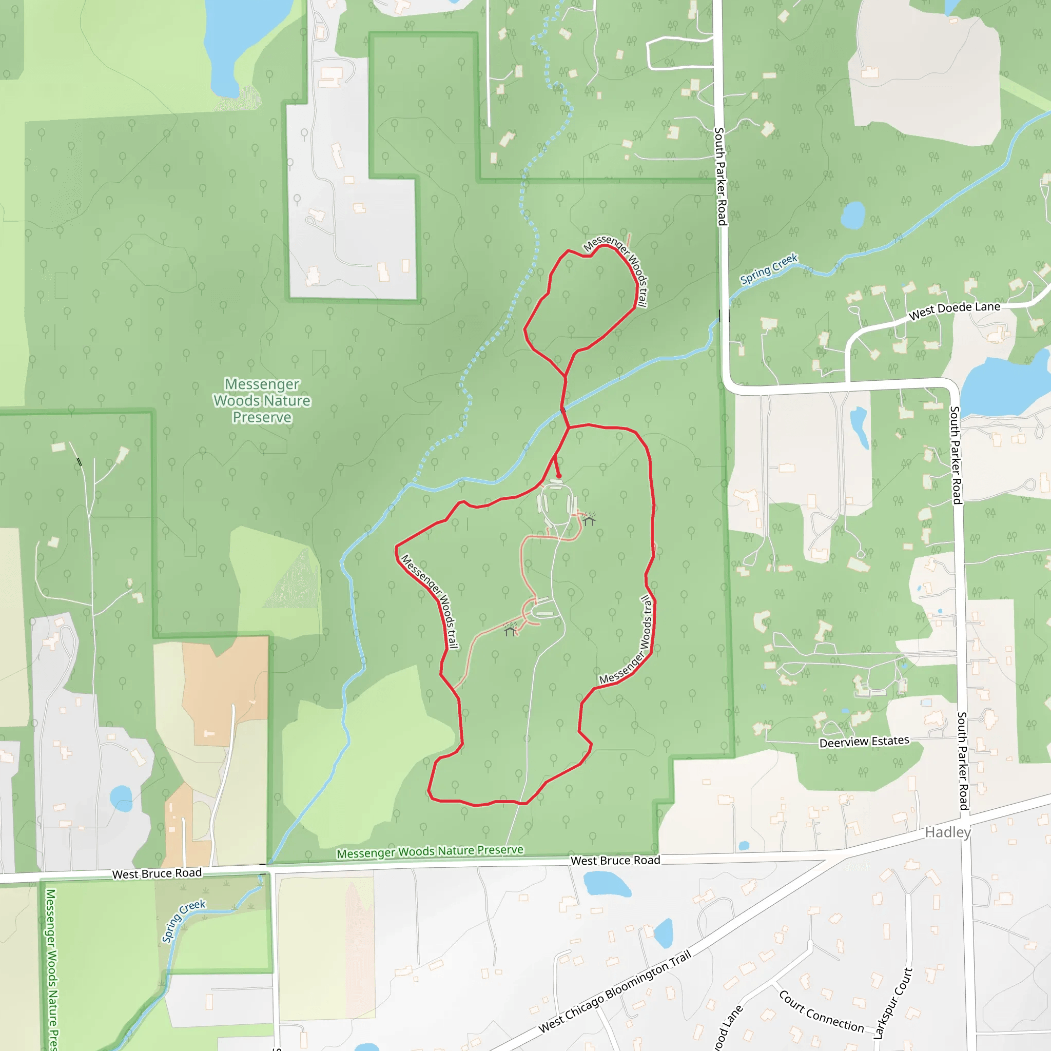 Messenger Woods Loop Trail mobile static map