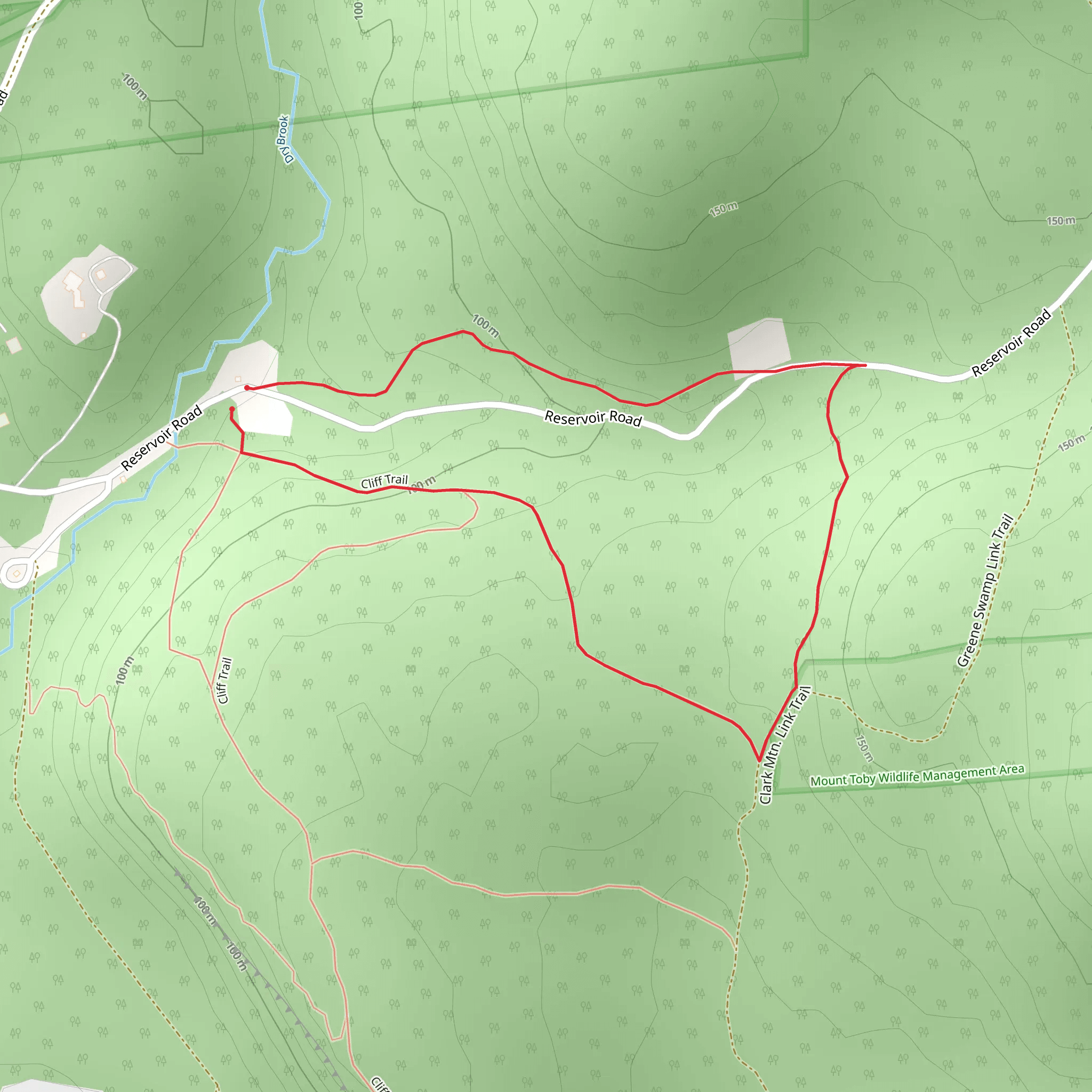 Clark Mountain Link Trail and Cliff Trail Loop mobile static map