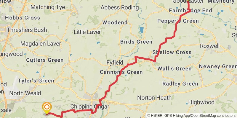 Burnham Thorpe to Portsmouth Walk stage 19 Map