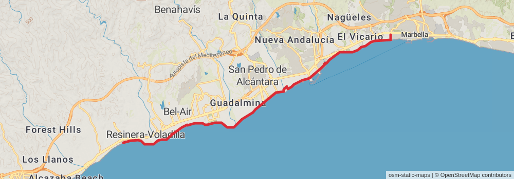 GR 249 Gran Senda de Málaga stage 33 Map