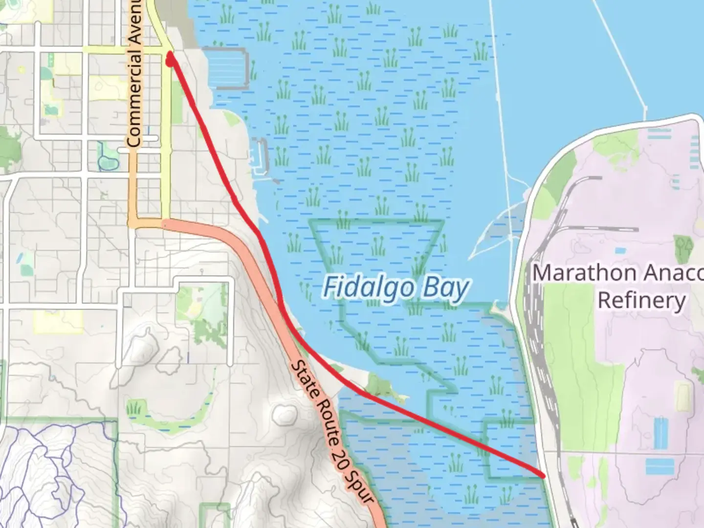 An image depicting the trail Tommy Thompson Parkway - 22nd Street and its surrounding area.