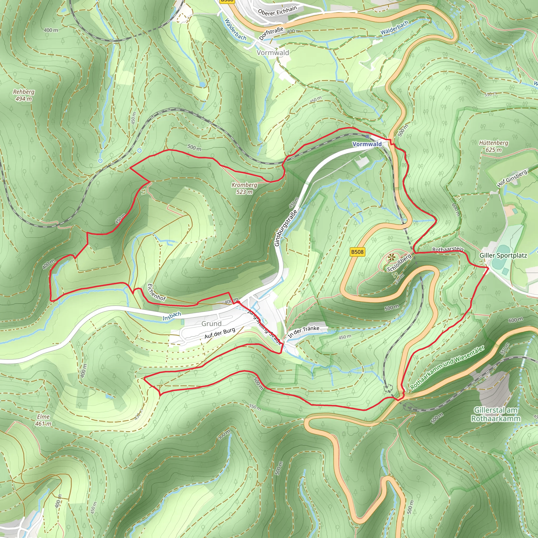 Jung Stilling Rundweg mobile static map