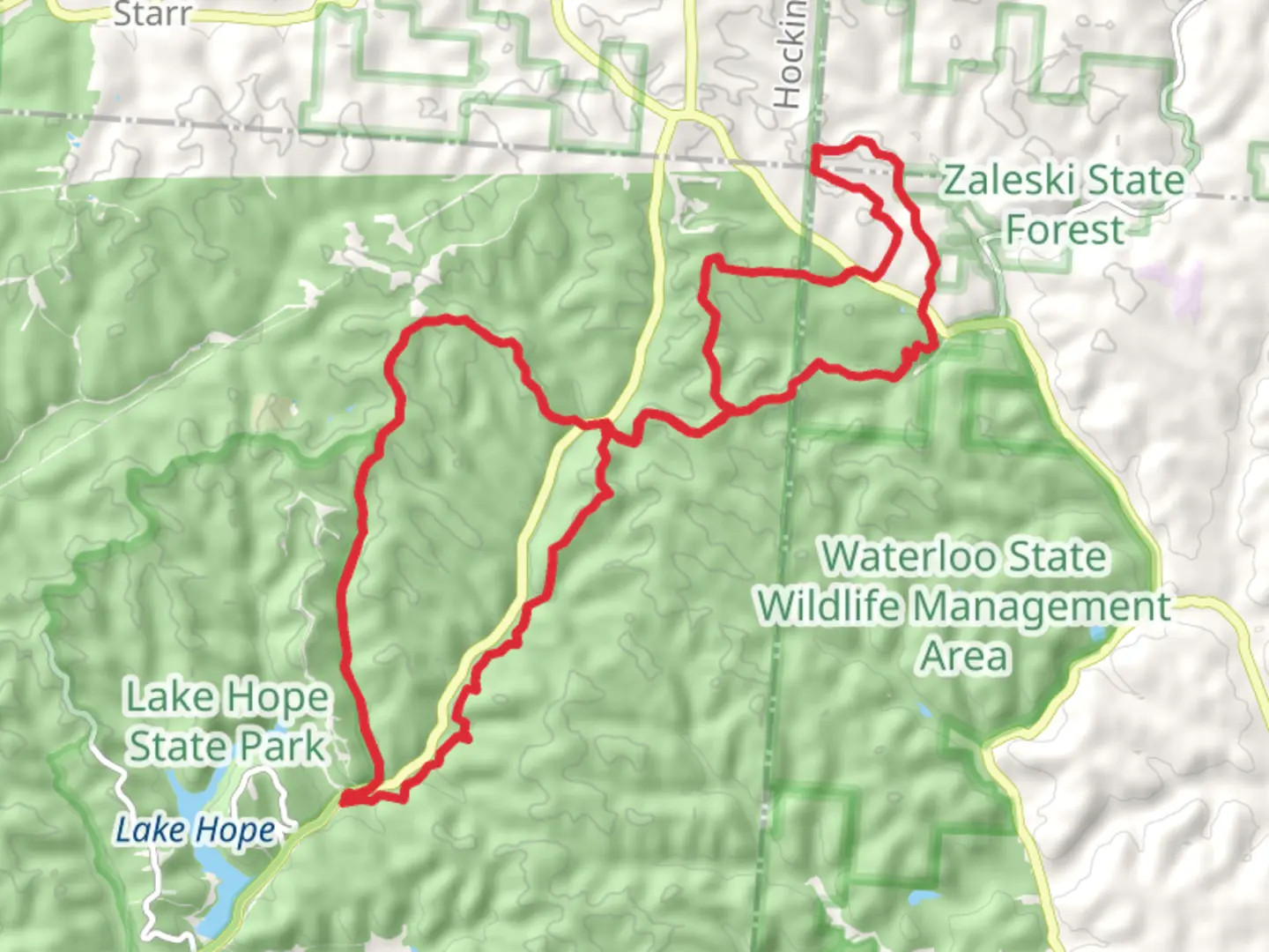 An image depicting the trail Starrett Ridge - Long Ridge Loop and its surrounding area.