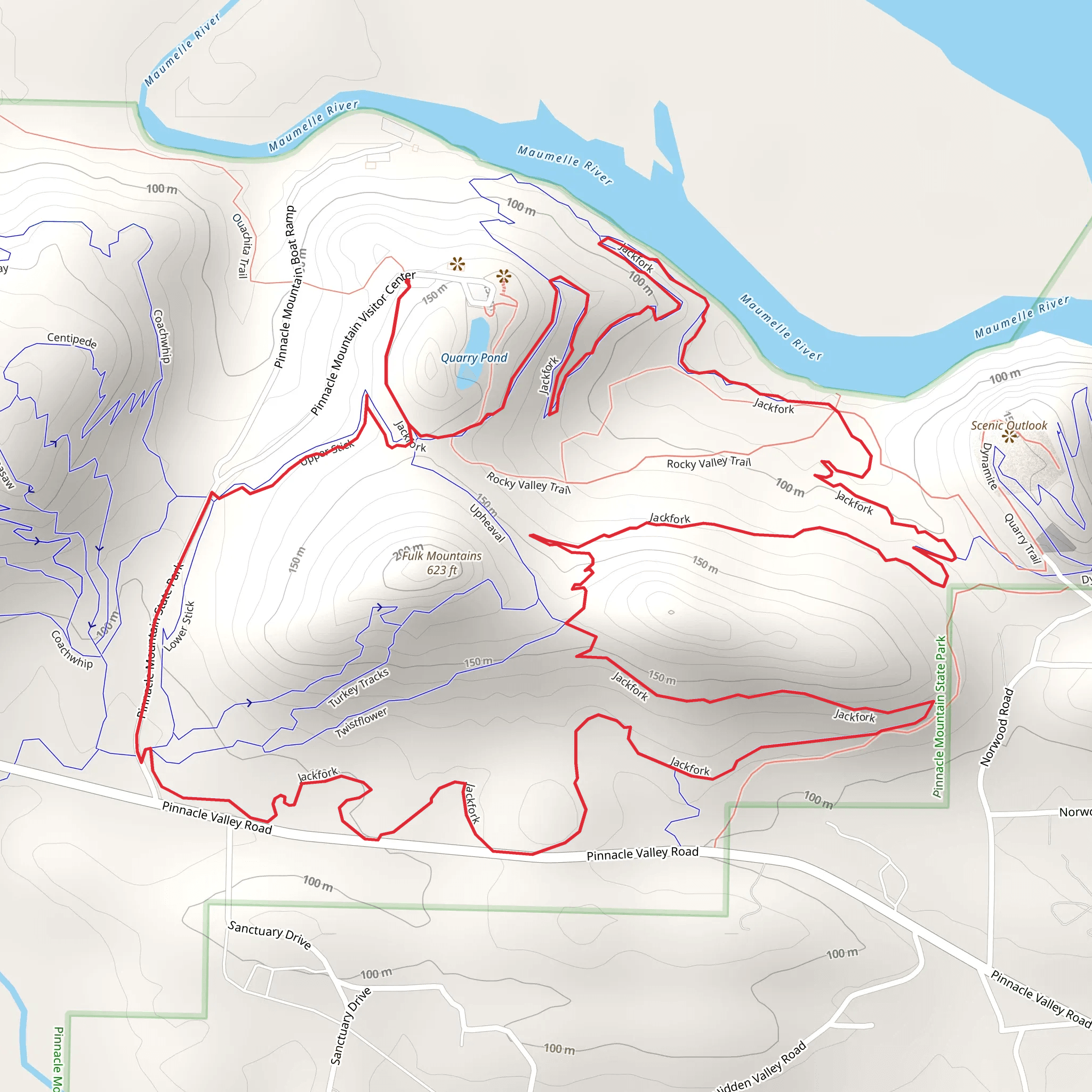 Quarry Pond - Fulk Mountains - Jackfork Loop mobile static map