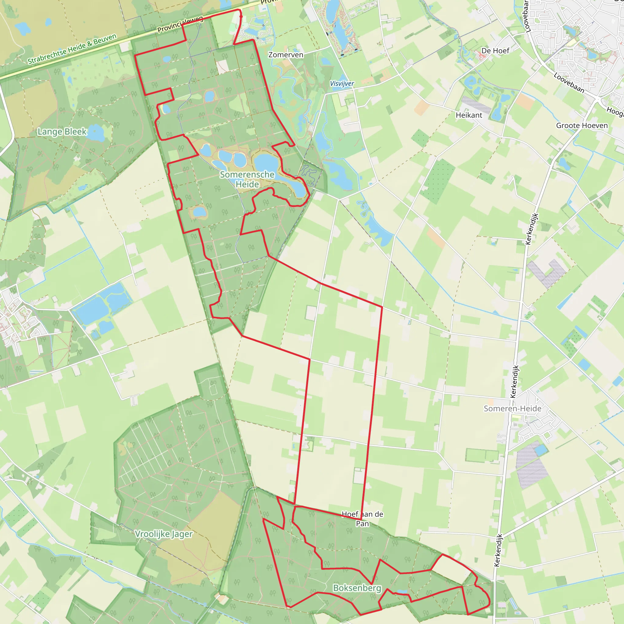 Somerensche Heide, Boksenberg and Keelven Loop mobile static map