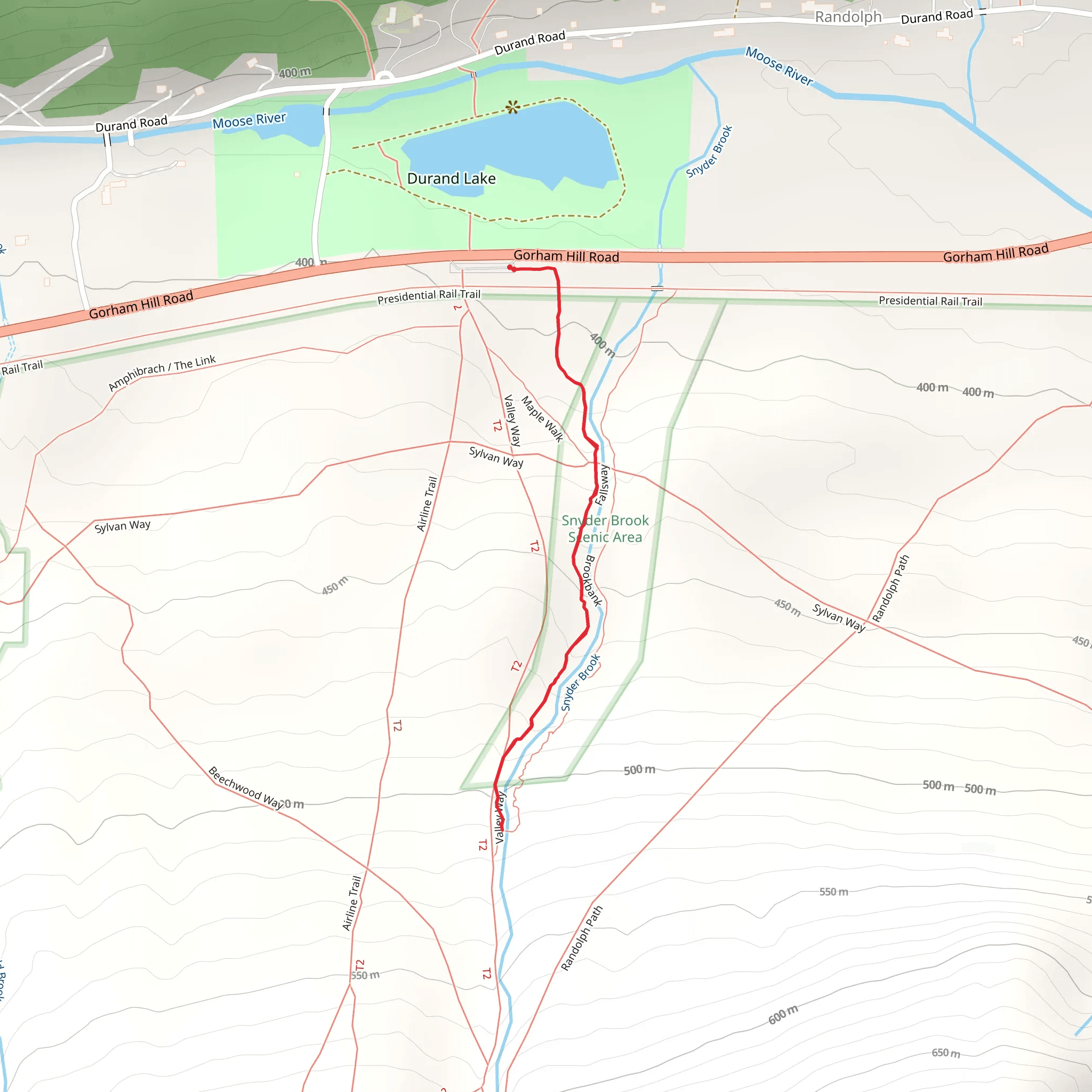 Fallsway Trail mobile static map