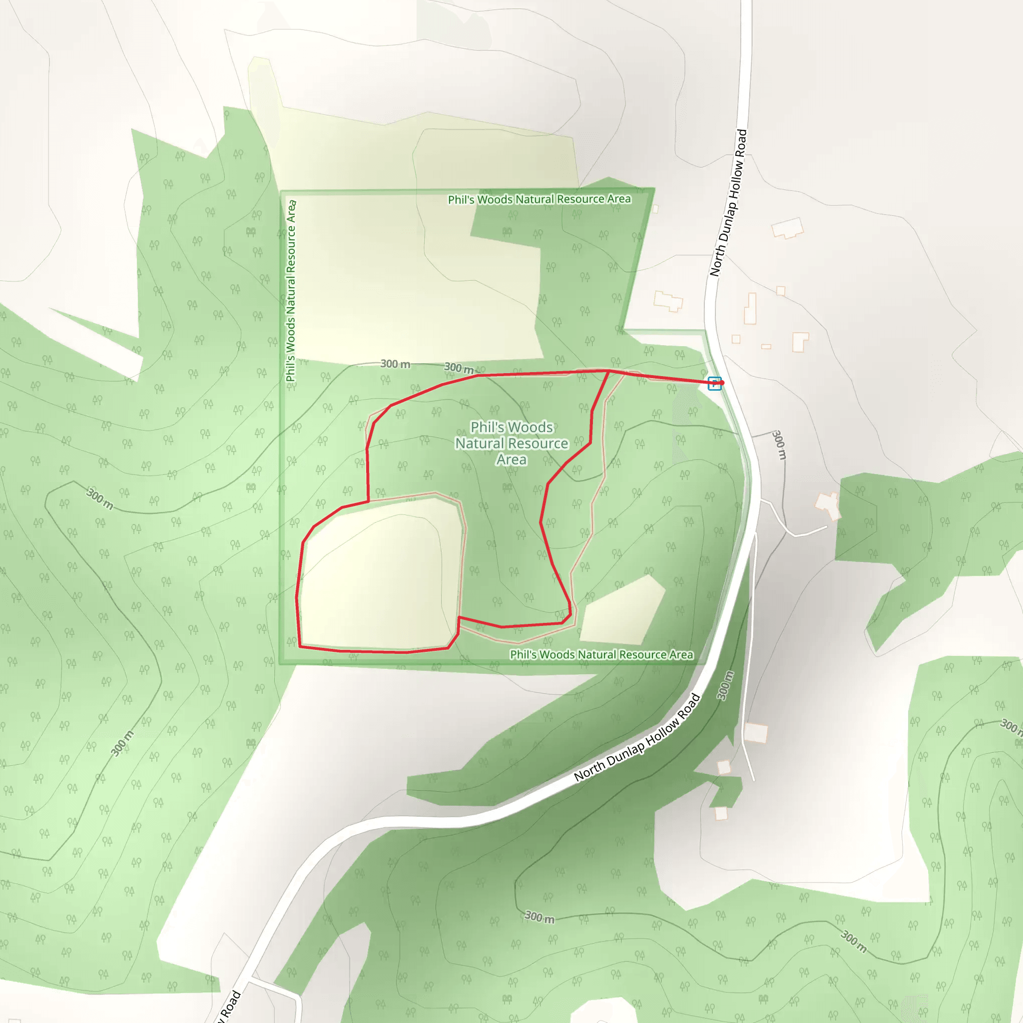 North Dunlap Hollow Road Loop mobile static map