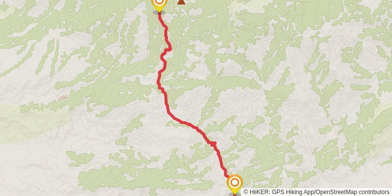 North Fork Lockwood Trail stage 2 Map