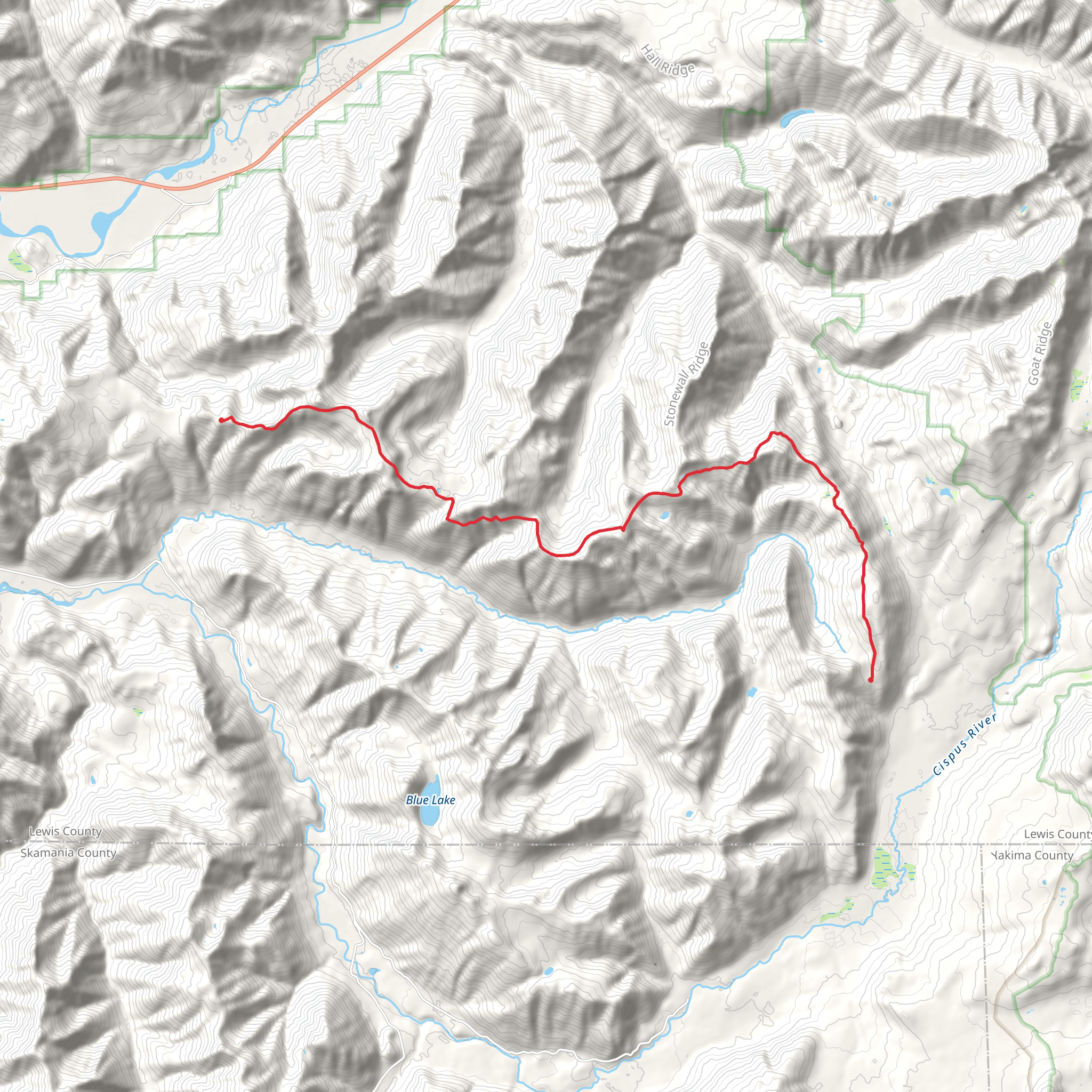 Klickitat Trail mobile static map