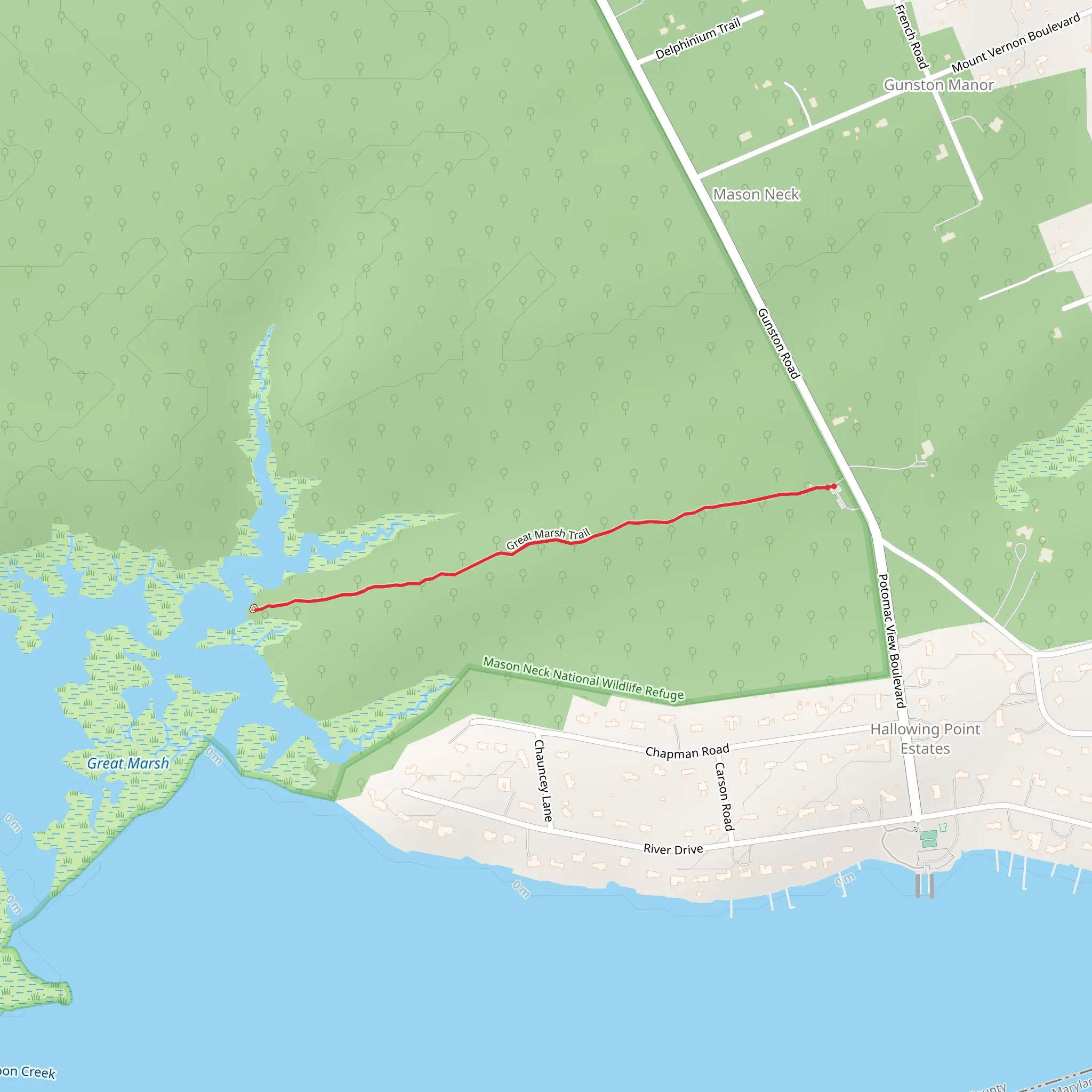 Great Marsh Trail mobile static map