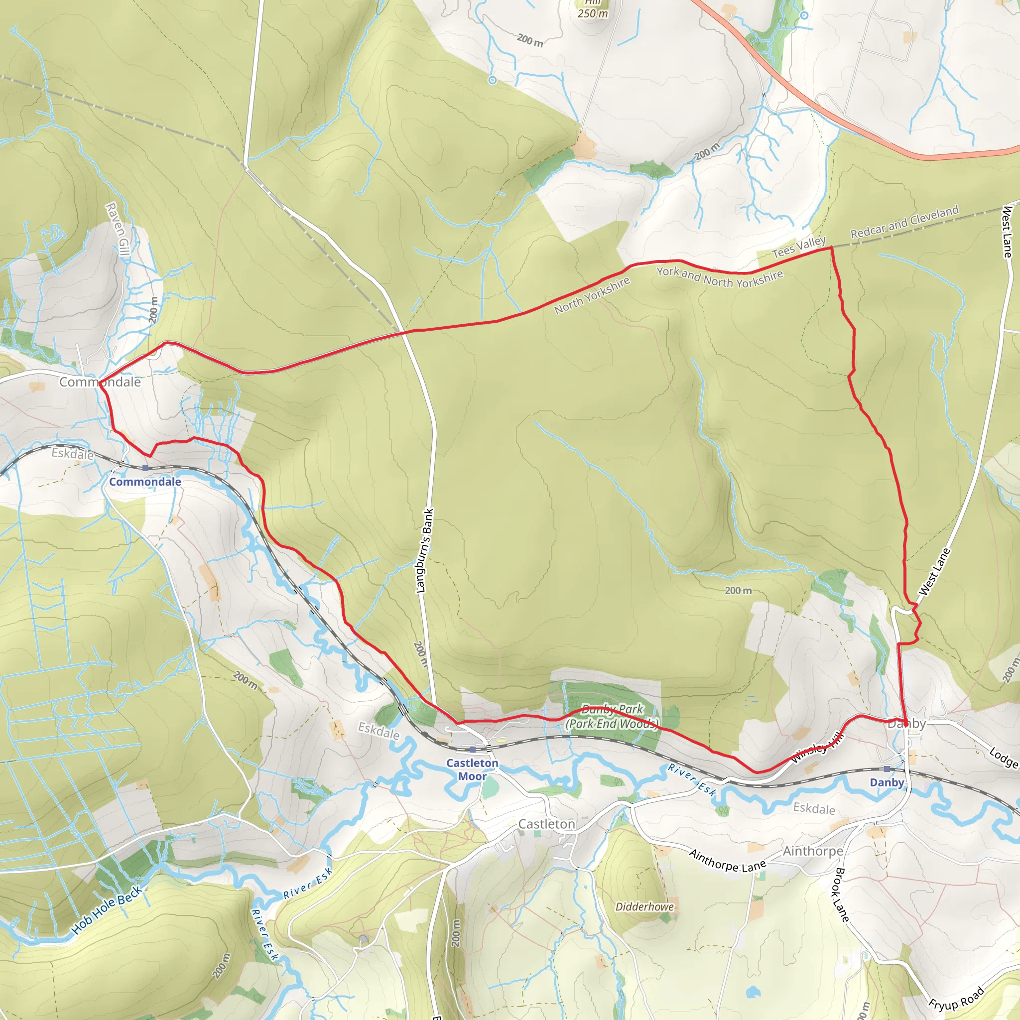 Commondale and Esk Valley from Danby mobile static map
