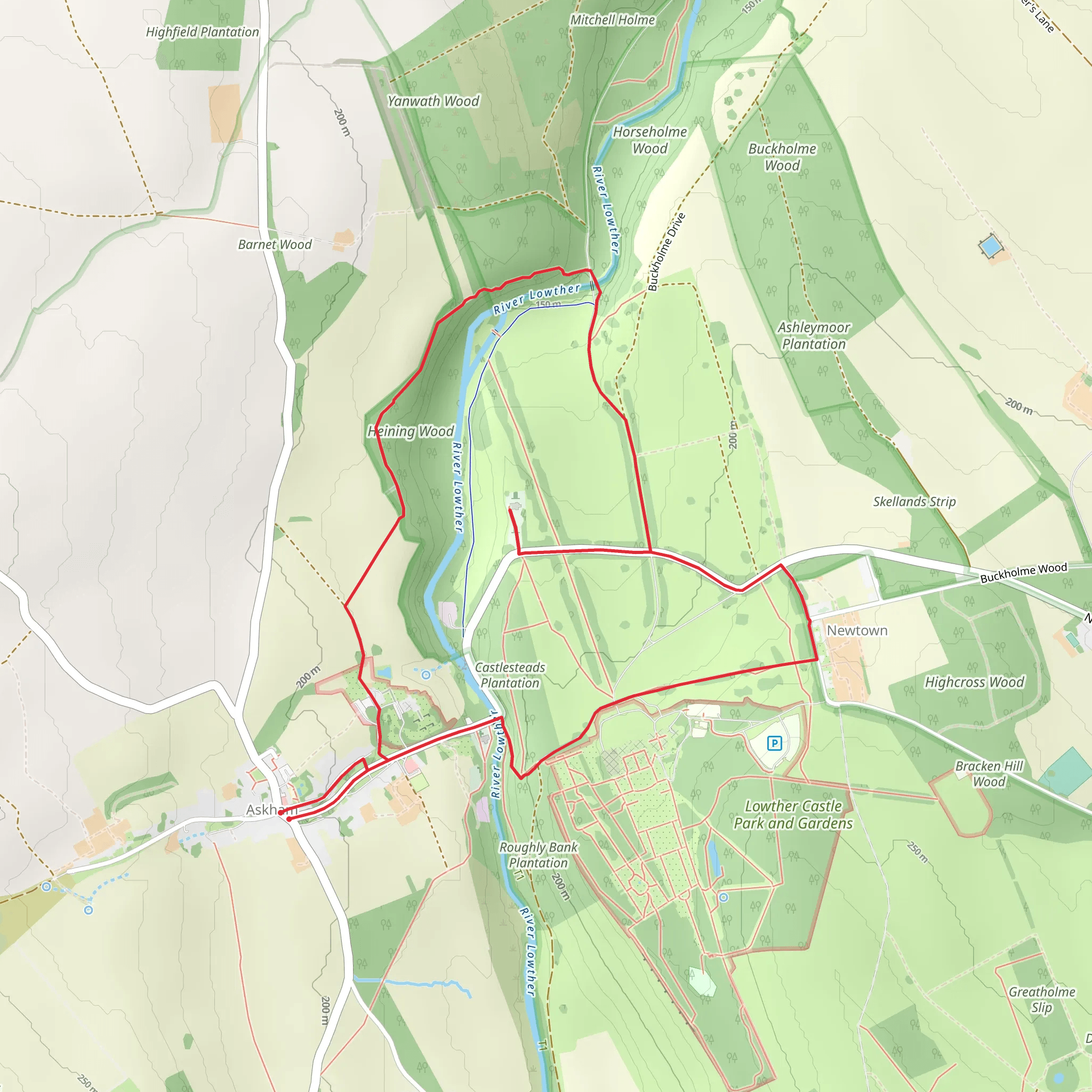 Askham and Lowther Castle mobile static map