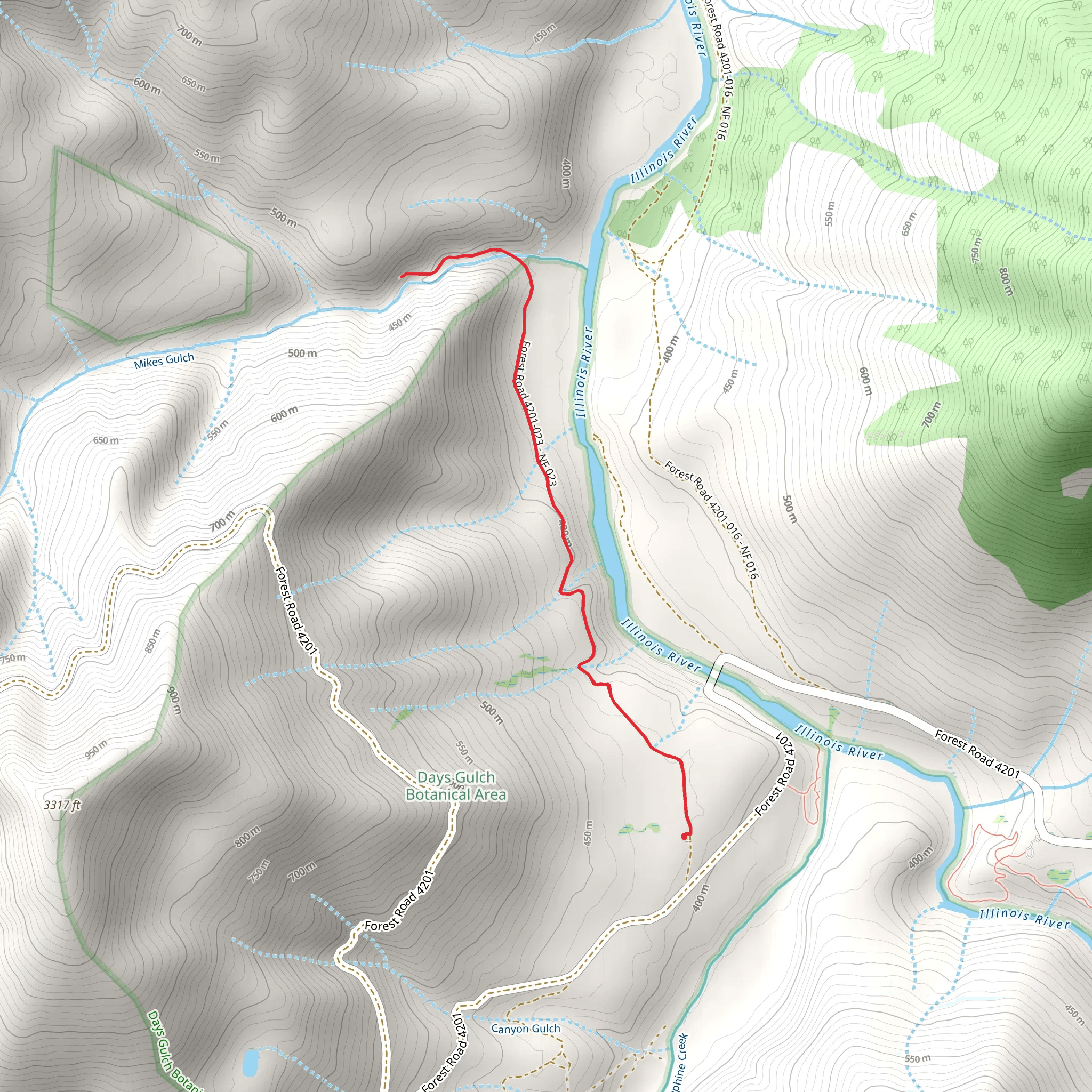 Mikes Gulch mobile static map
