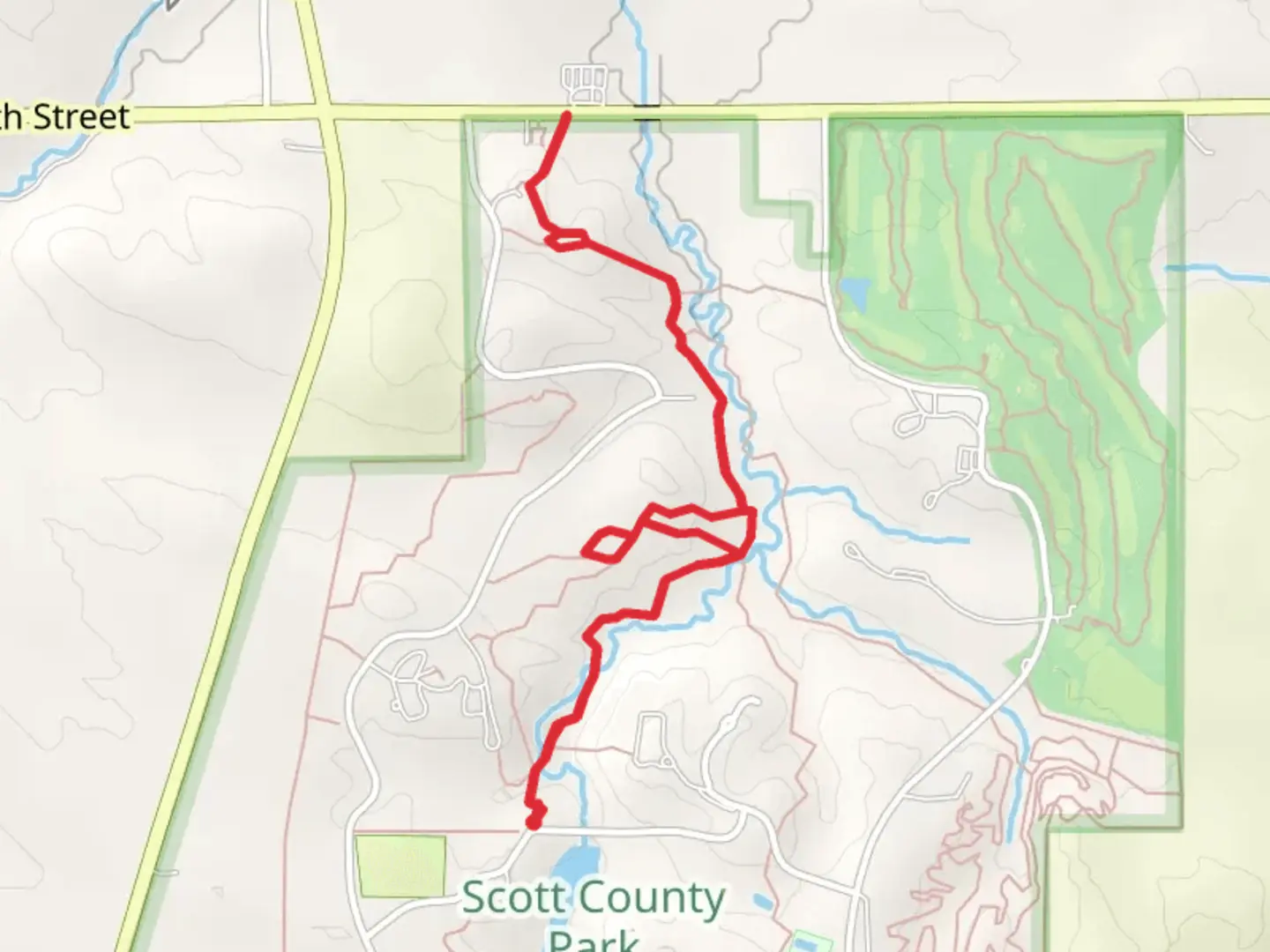 An image depicting the trail Glynn Creek and its surrounding area.
