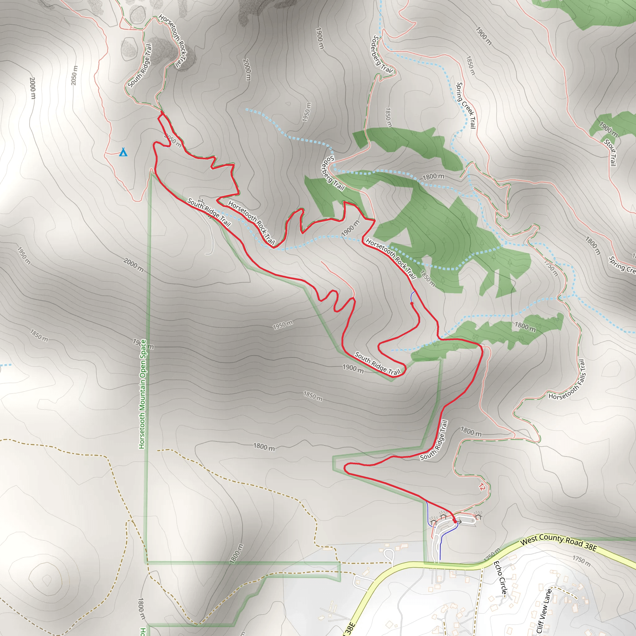 Horsetooth Rock Loop mobile static map