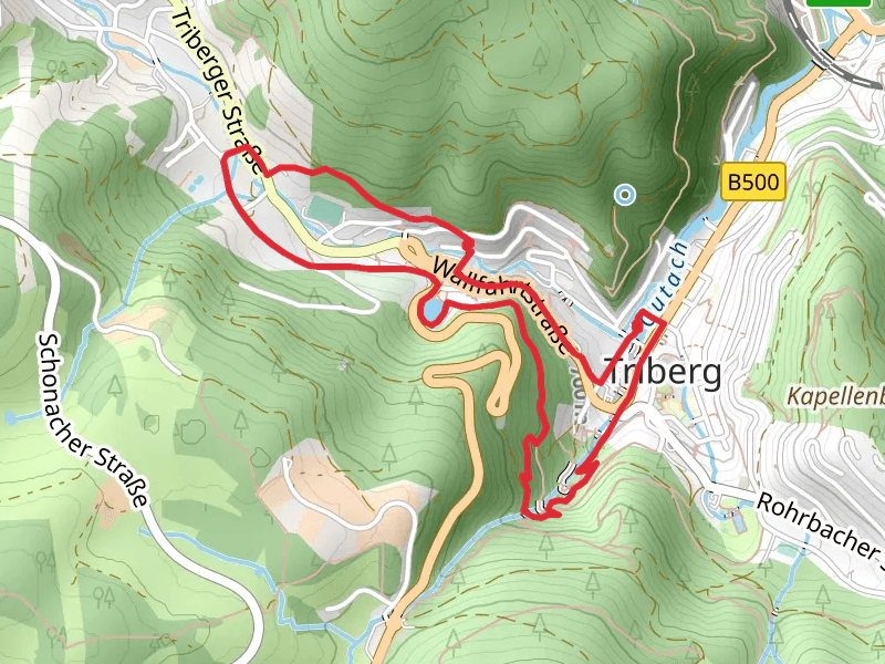 Bergsee via Kroneckweg and Ortenau Baar Weg mobile static map
