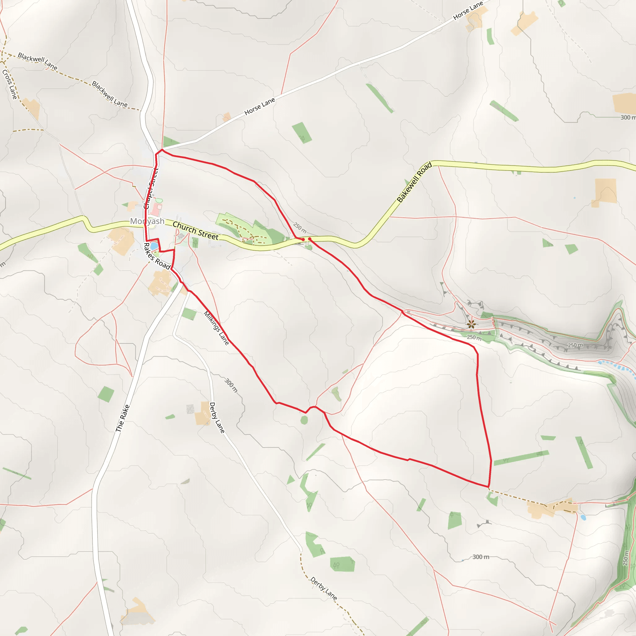 Monyash Loop via Limestome Way mobile static map