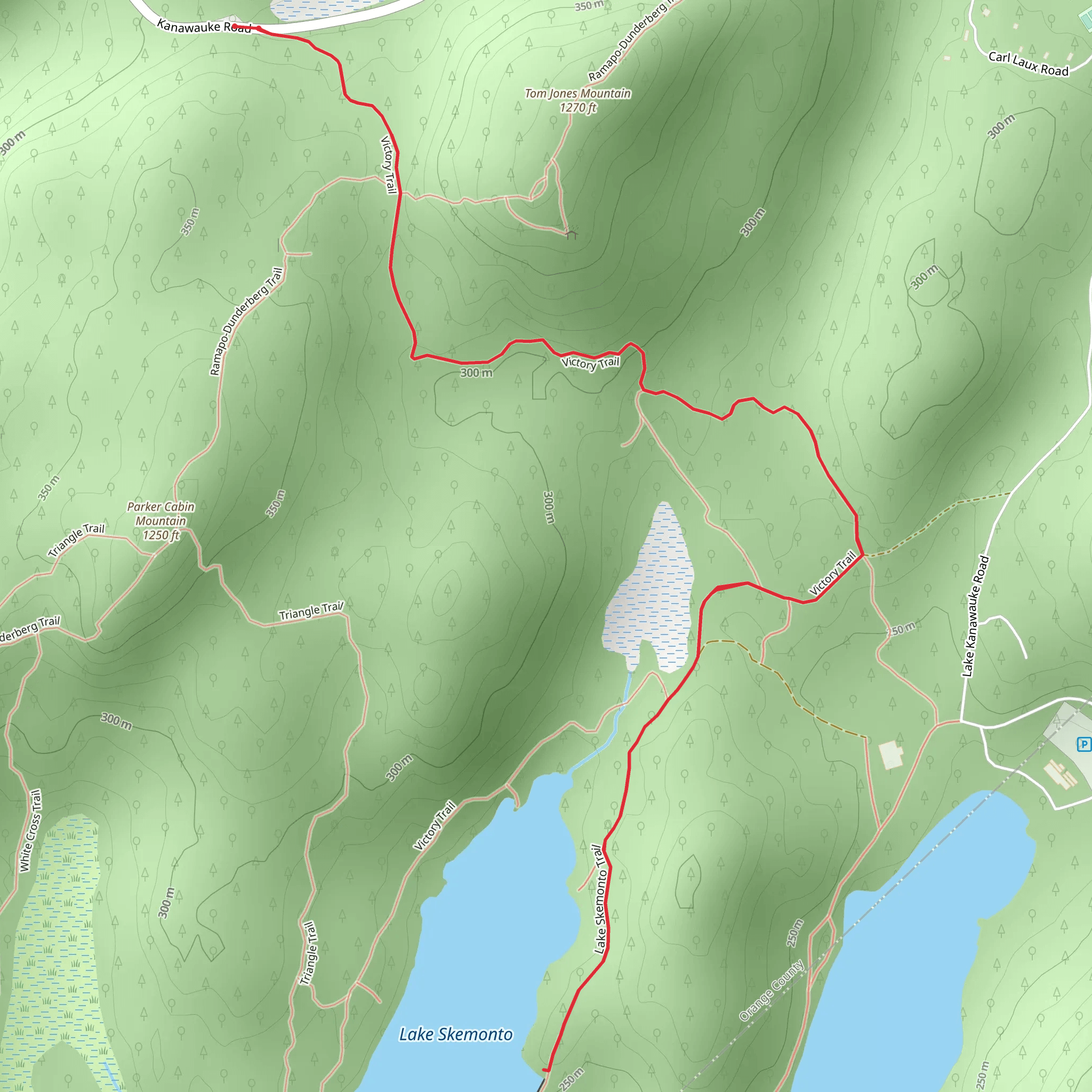 Lake Skemonto via Victory Trail mobile static map