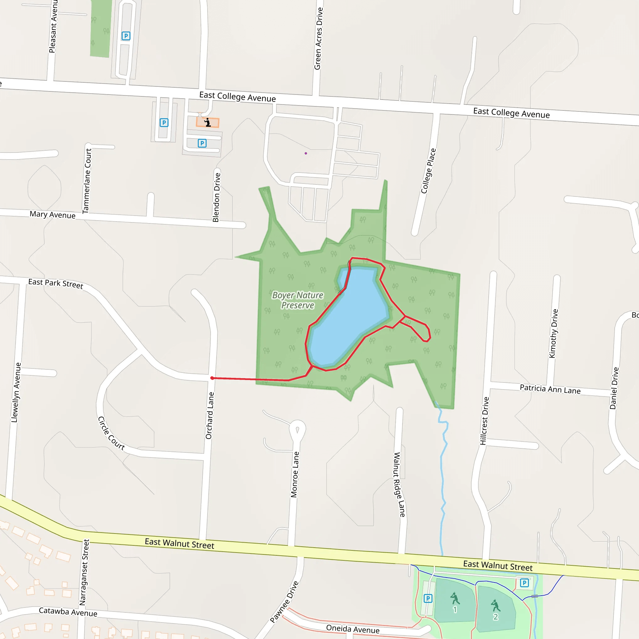 Orchard Lane Loop mobile static map