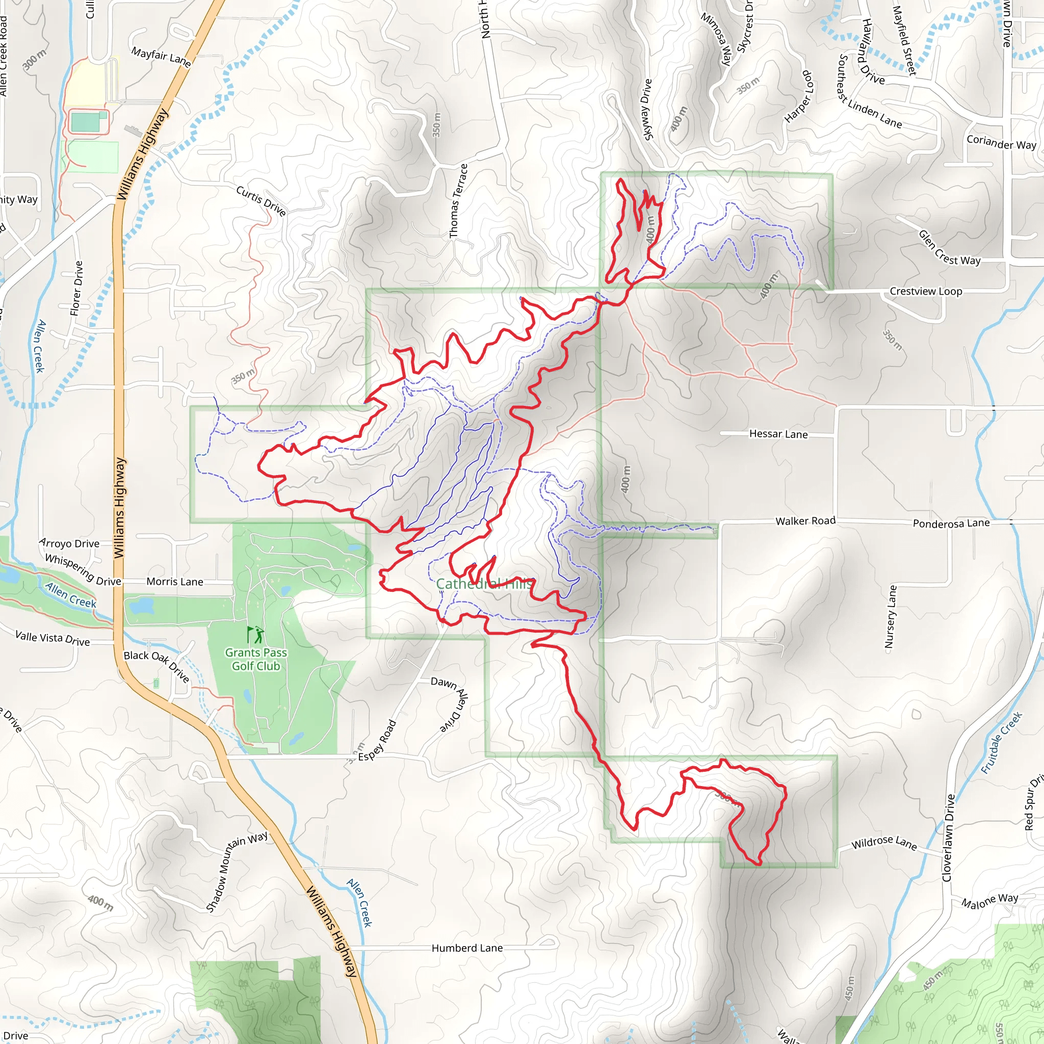 Wild Rose, Timber Riders and Outback Loop Trail mobile static map