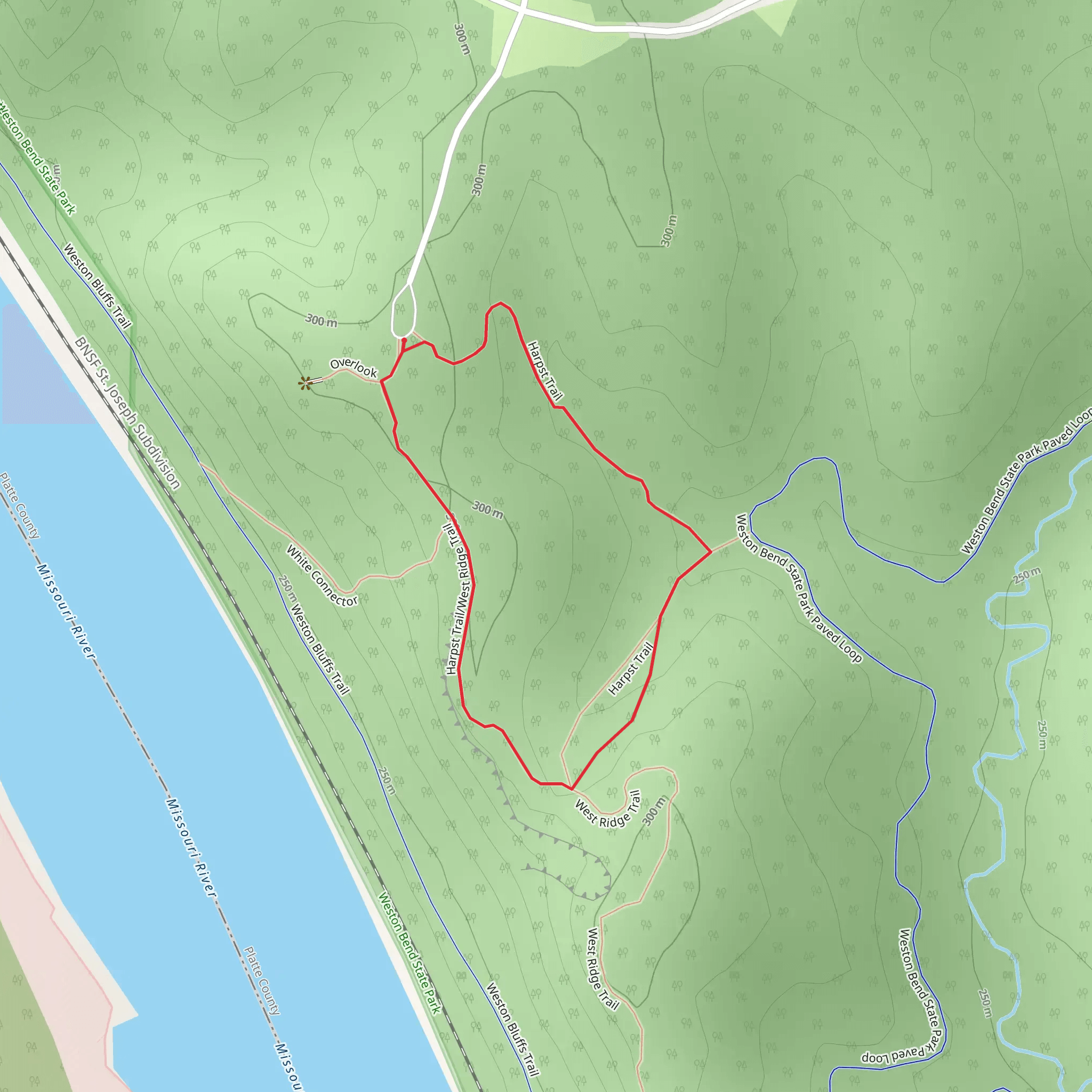 Harpst Loop Trail mobile static map