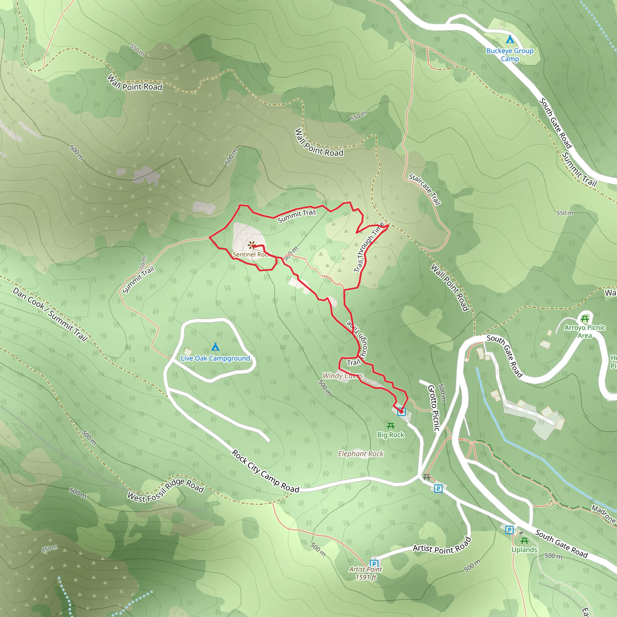 Rock City Loop from Big Rock Picnic mobile static map