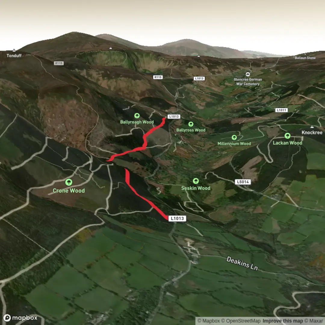 An image depicting the trail Leinster MPC - Bellyross and its surrounding area.