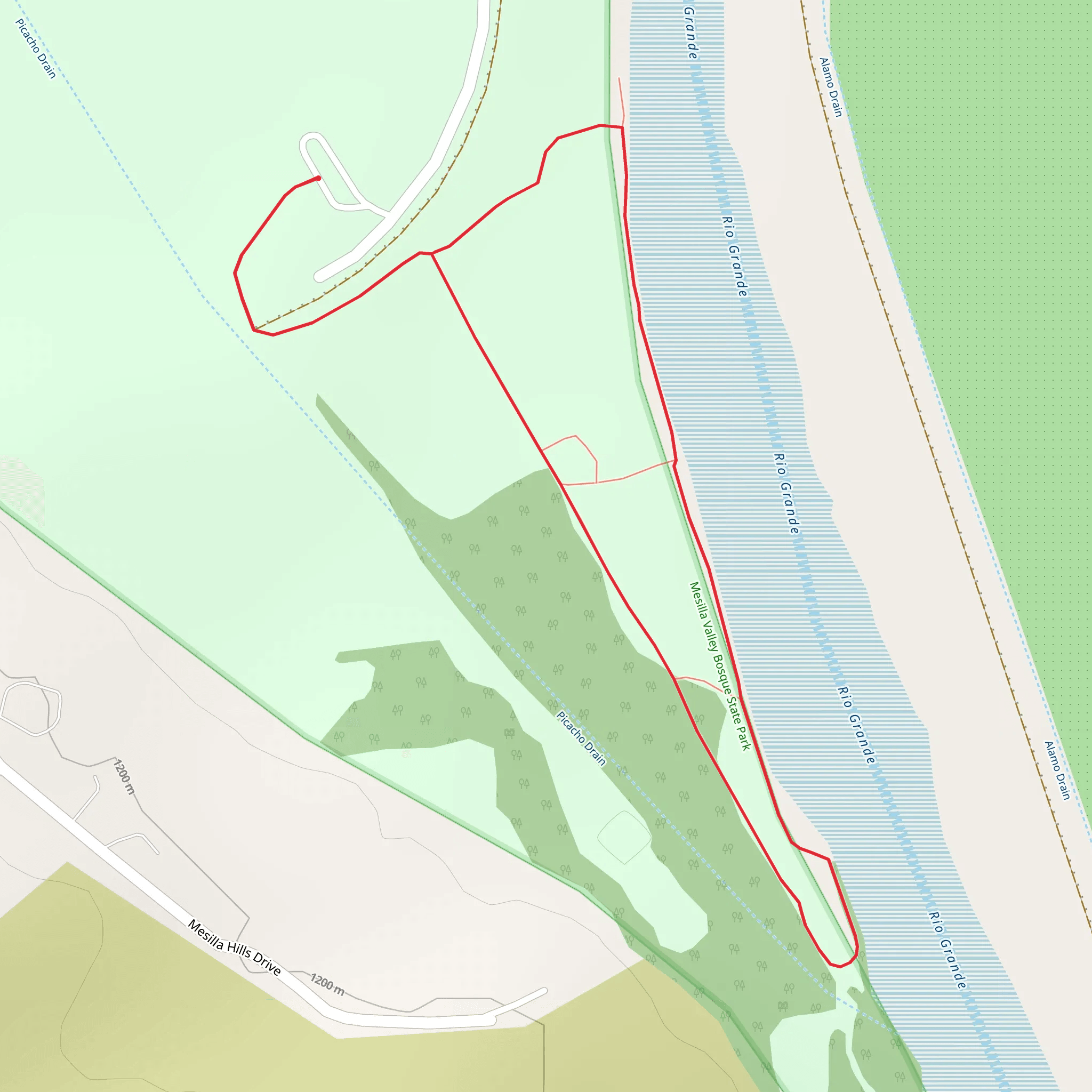 Mesilla Valley Bosque State Park mobile static map